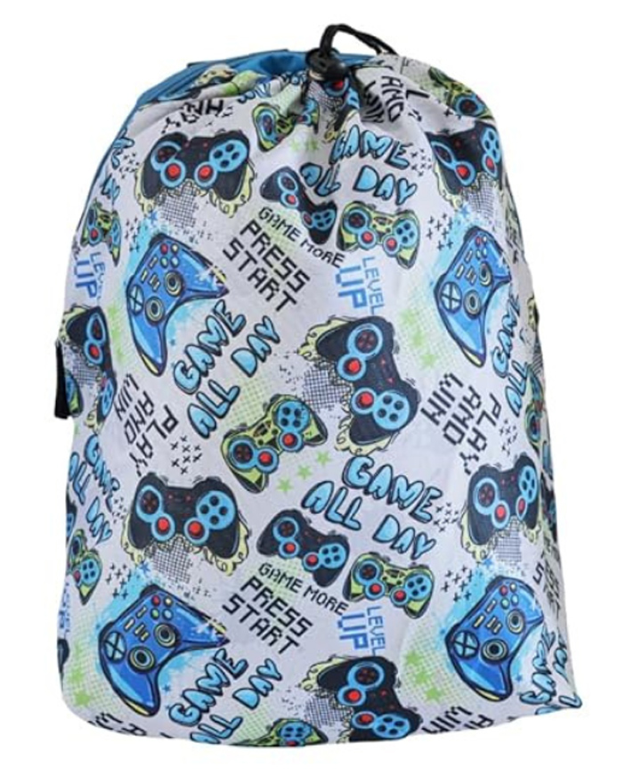 Echo Boomers Video-game Print Backpack Blue Height 15 Inch-picture-7