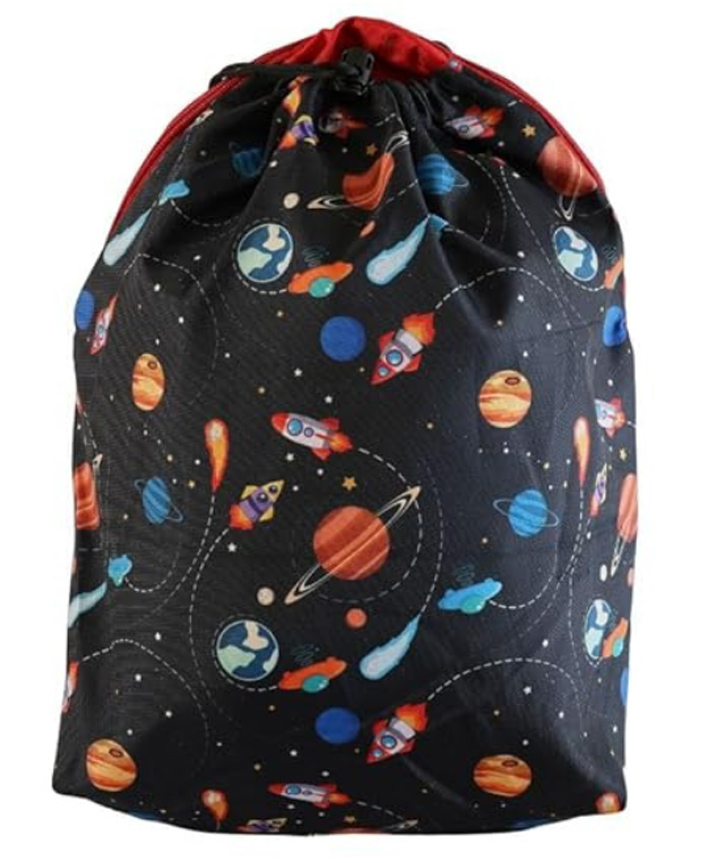 Echo Boomers Planet Print Backpack Black Height 15 Inch-image-37
