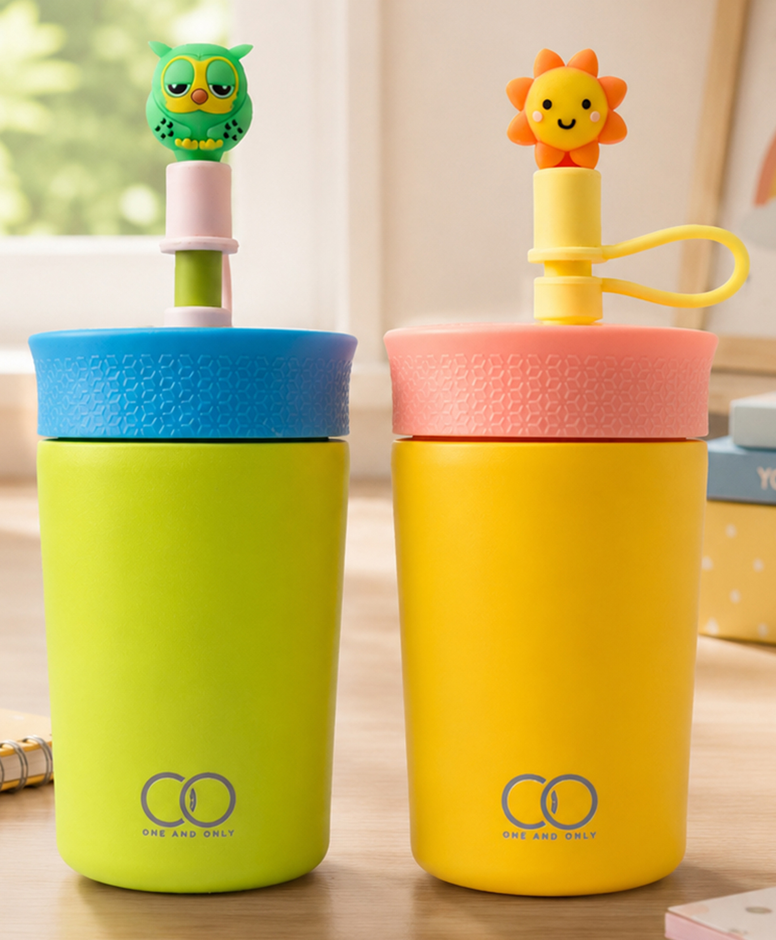 one and only ONE & ONLY Yellow & Green Insulated Tumblers with Straw 350ml-picture-11