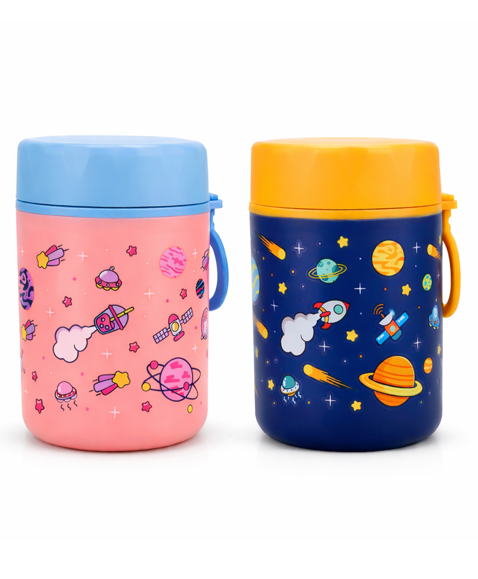 one and only One & Only Pink + Blue Food Jar Set 2 x 480ml Stainless Steel Insulated Lunch Jars-picture-18