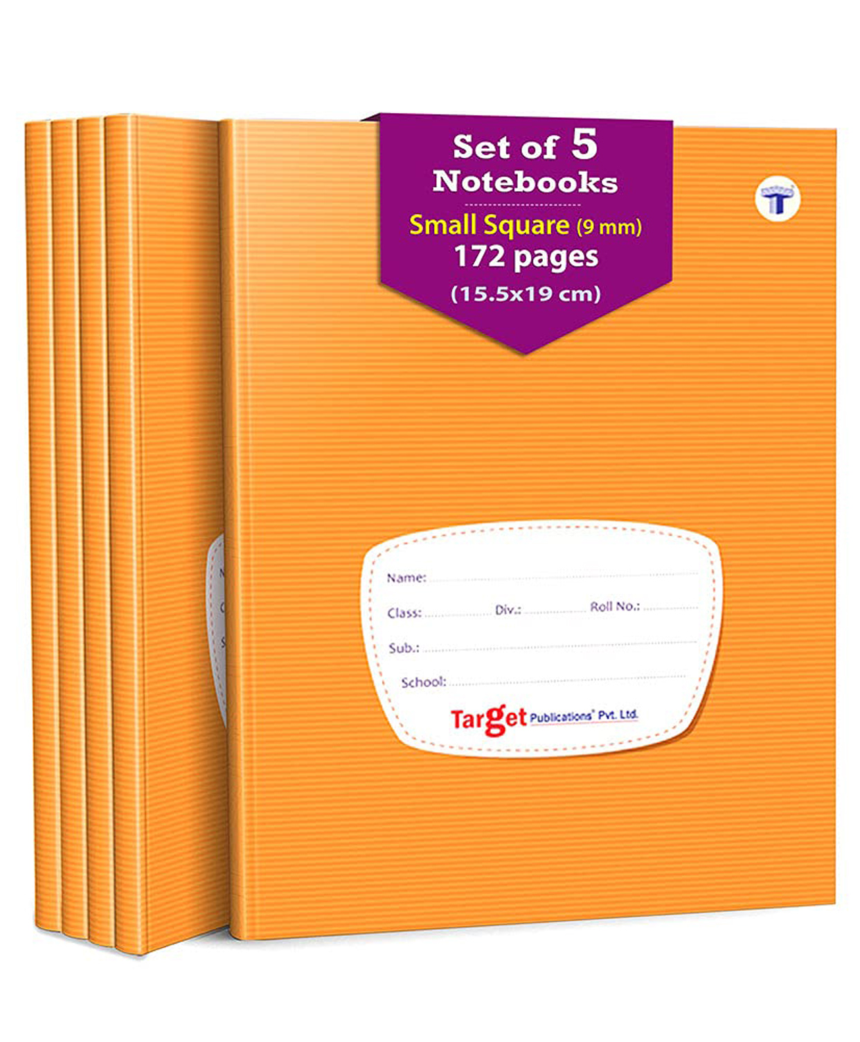 Target Publication Small Square Ruled Notebooks | 172 Pages | 15.5 cm x 19 cm | Pack of 5 Books-image-25