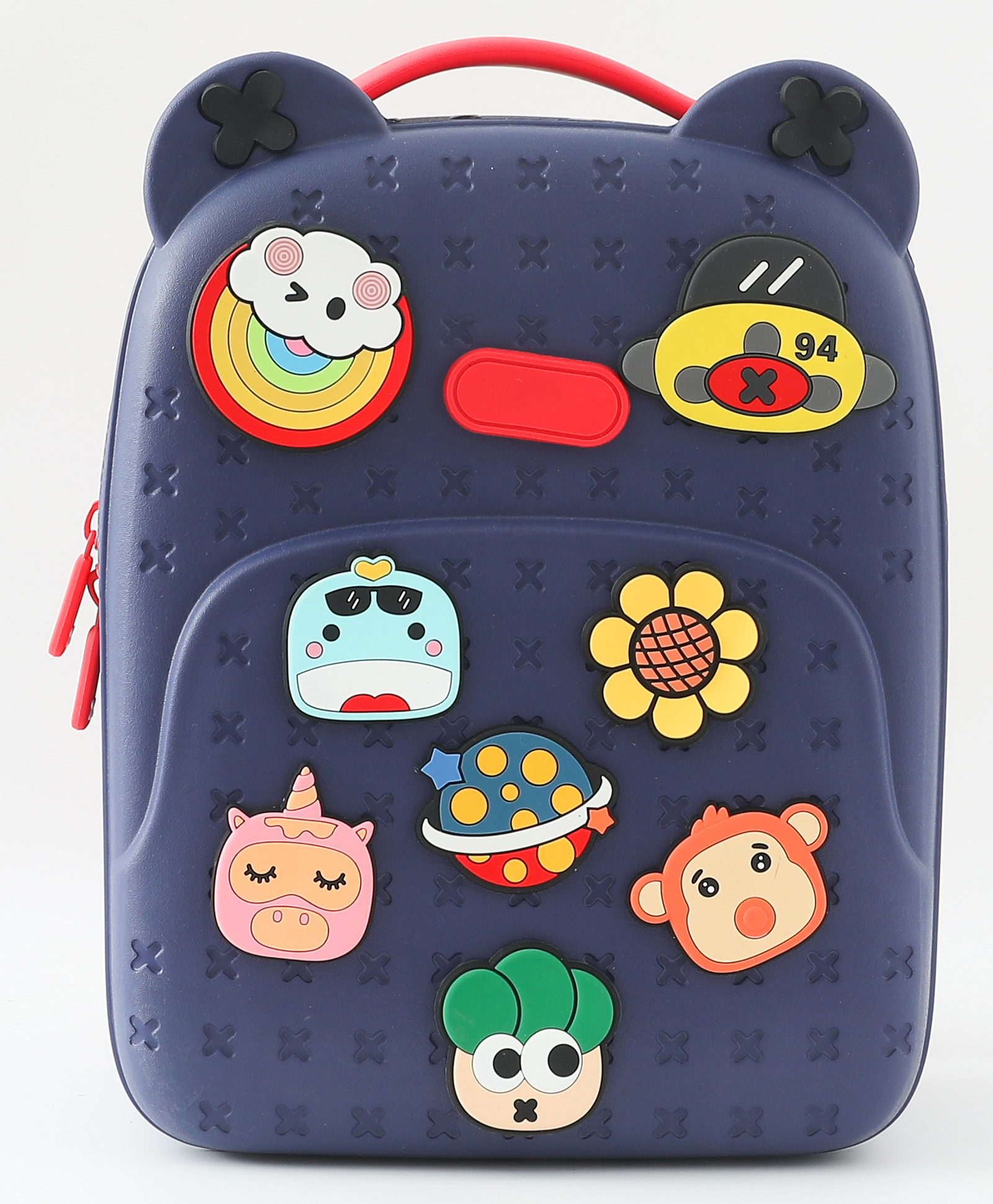 Kids Silicone Backpack with Cute Cartoon Badges 7L - Blue| Water Proof| Adjustable Shoulder Strap| Lightweight| Easy to Clean| School Bag for Boys & Girls - Height 13 Inches-image-28