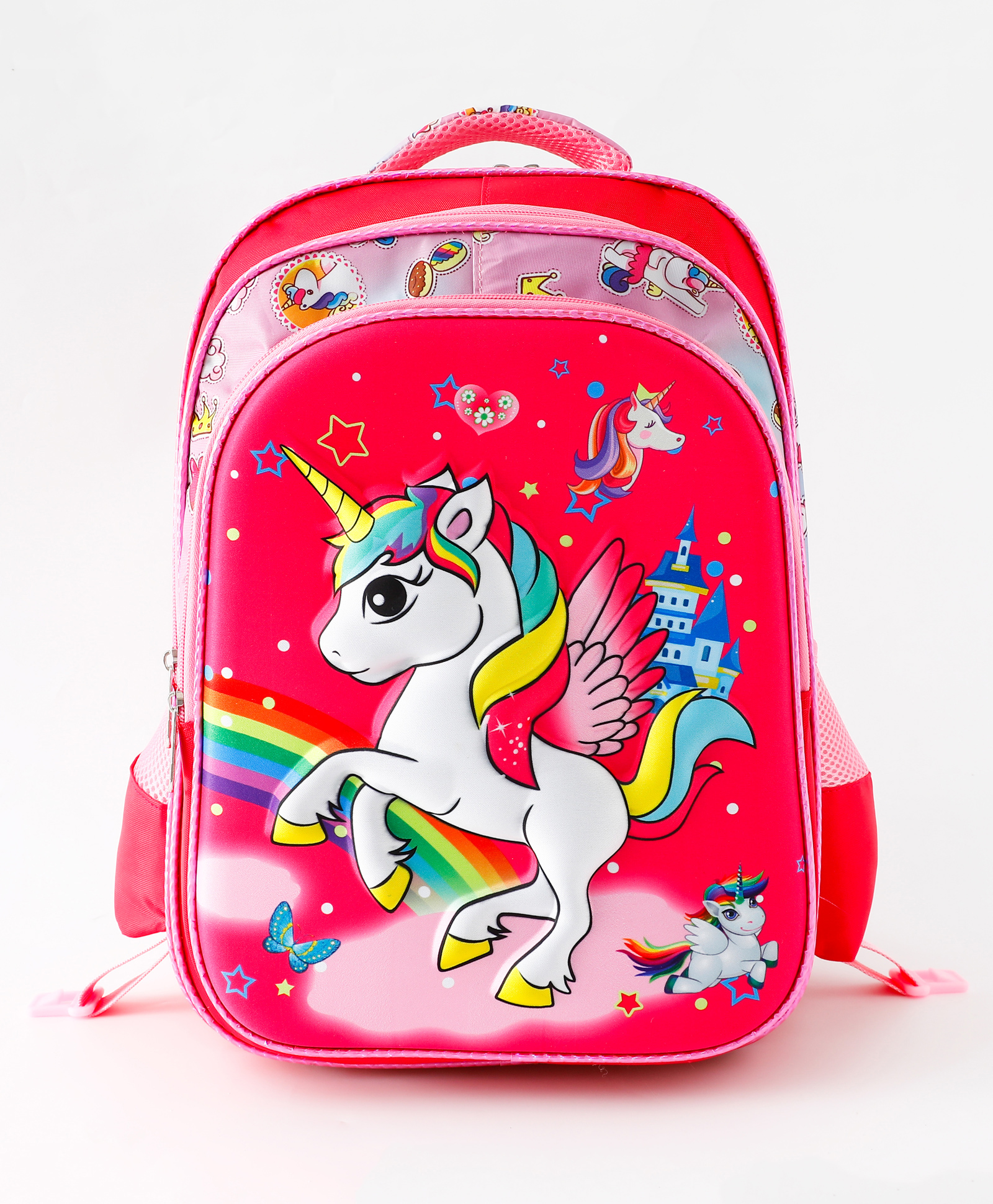 Play Nation Unicorn Kids School Backpack with Detachable Trolley 19L - Pink| Lightweight Bag for Boys & Girls| Adjustable Padded Shoulder Strap| 3 Spacious Compartments - Height 19 Inches-image-43