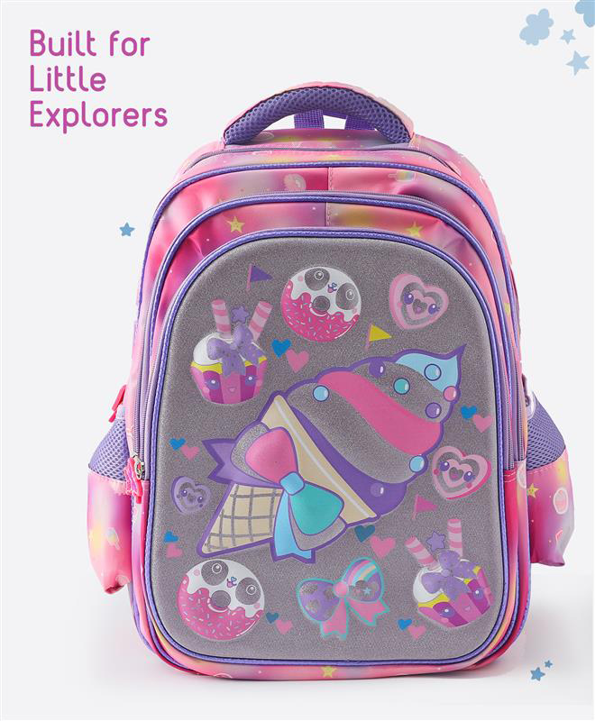 Dino Kids Backpack with Padded Strap 19L - Purple| Water Resistant| Adjustable Shoulder Strap| Lightweight| Easy to Clean| School Bag for Boys & Girls| Bottle Pouch - Height 16 Inches-image-39