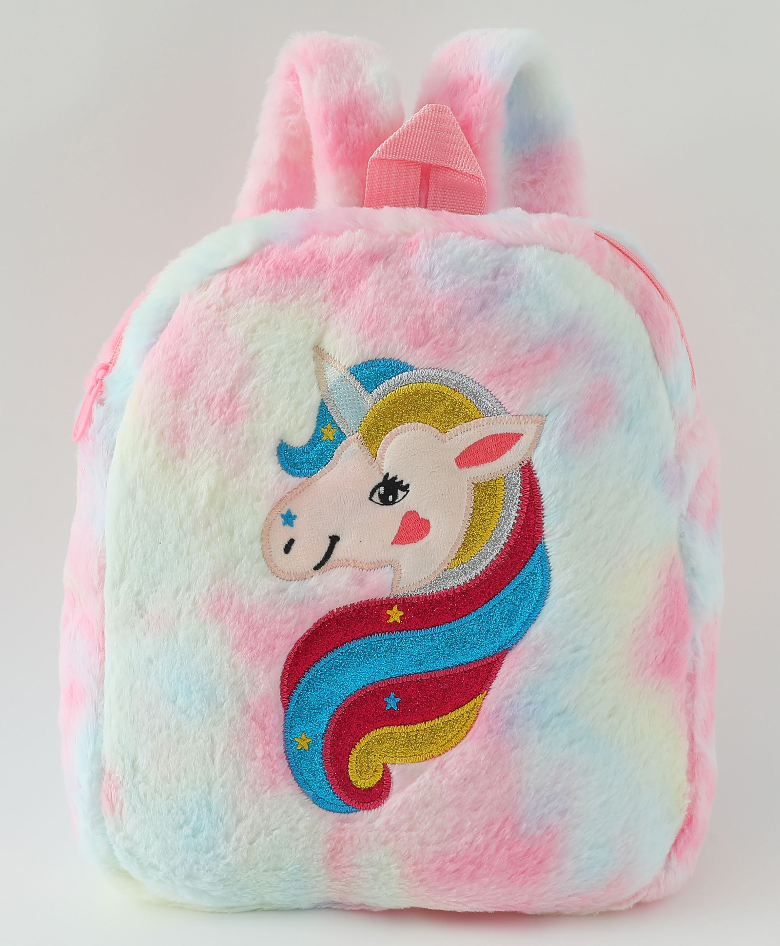 Unicorn Plush School Backpack 4L - Pink| Adjustable & Padded Shoulder Strap| School Bag for Kinder Garden Boys & Girls - Height 11 Inches-image-47