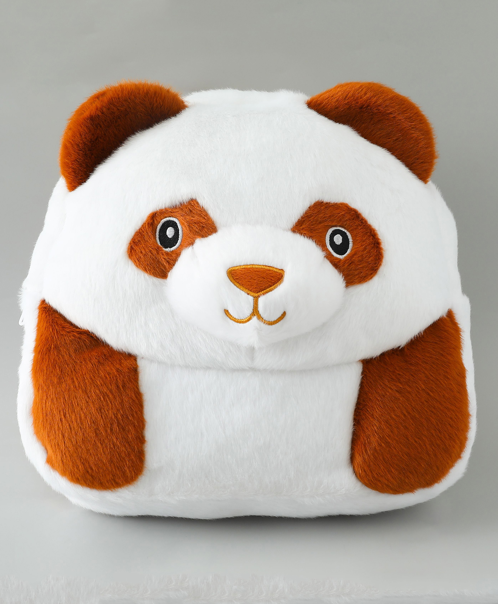 Panda Plush School Backpack 6L - White Brown| Adjustable & Padded Shoulder Strap| School Bag for Kinder Garden Boys & Girls - Height 12 Inches-image-30