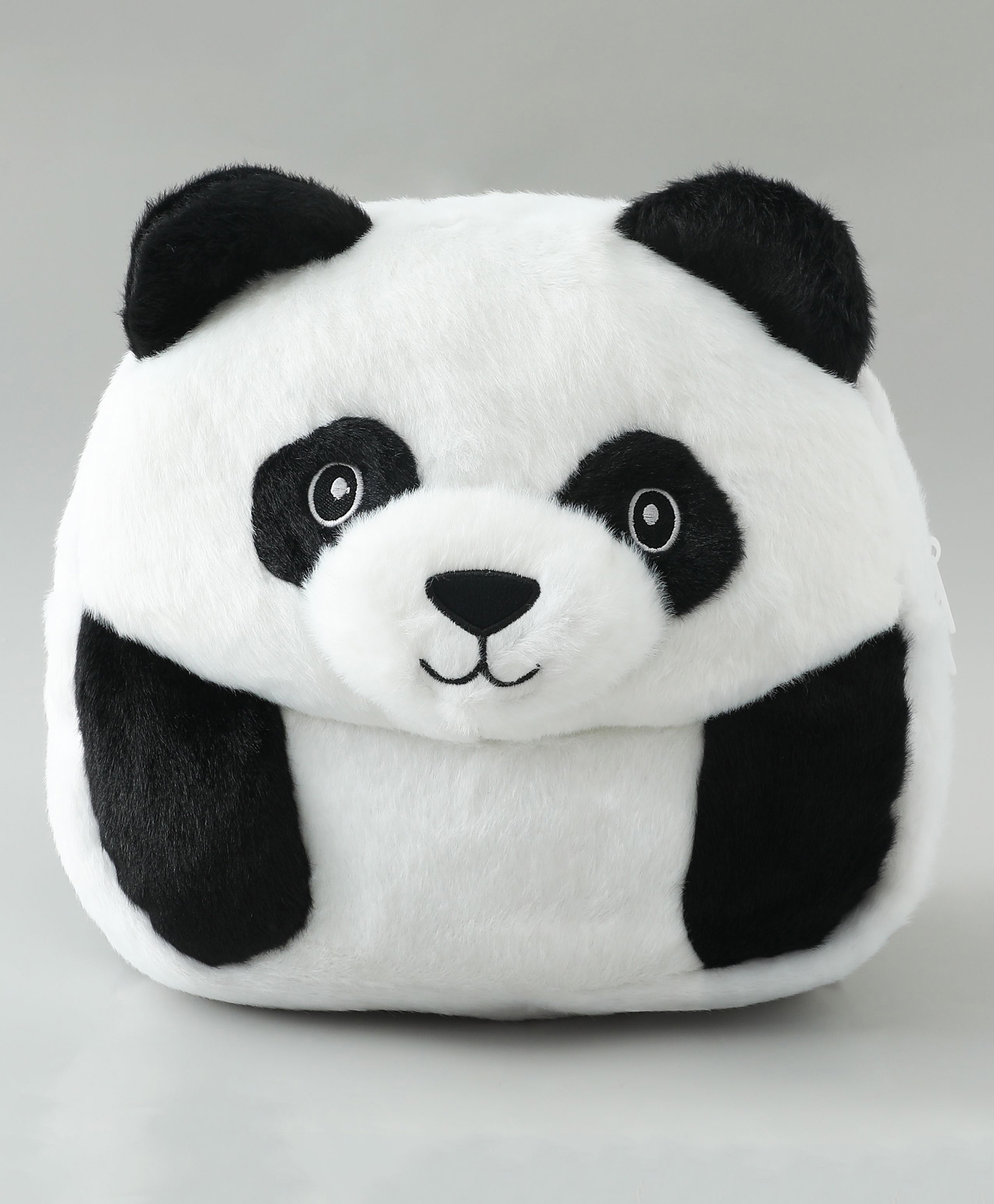 Panda Plush School Backpack 6L - White Black| Adjustable & Padded Shoulder Strap| School Bag for Kinder Garden Boys & Girls - Height 11.5 Inches-image-46