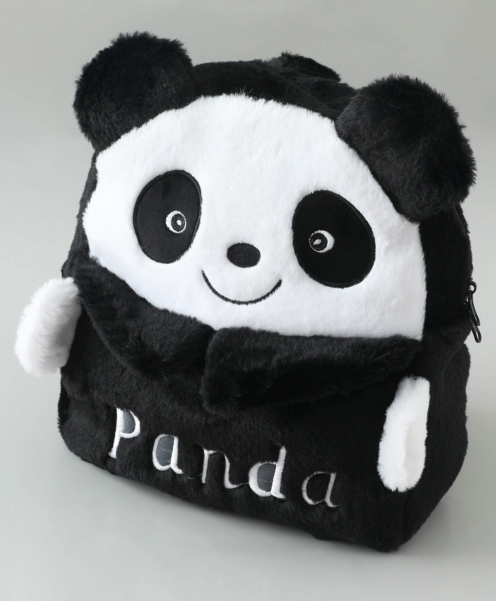Panda Plush School Backpack 8L - Black & White| Adjustable & Padded Shoulder Strap| School Bag for Kinder Garden Boys & Girls - Height 12 Inches-image-24