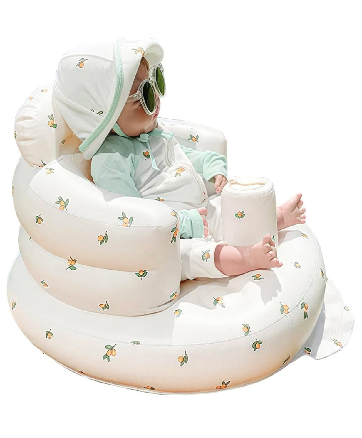 ARCADE TOYS Inflatable Seat for Babies 3 Months, Infant Support Seat Summer Toddler Chair for Sitting Up, Baby Shower Chair Floor Seater Gifts with Storage Case, Colour may vary