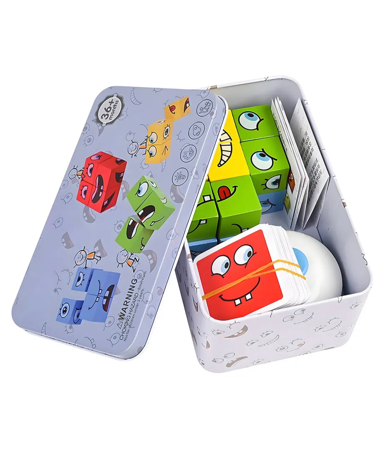 ARCADE TOYS Large Wooden Face Expression Puzzle Building Cubes Manipulatives Face Changing Magic Cube Puzzlesmatching Pack of Of1- Color Mayvary-image-44