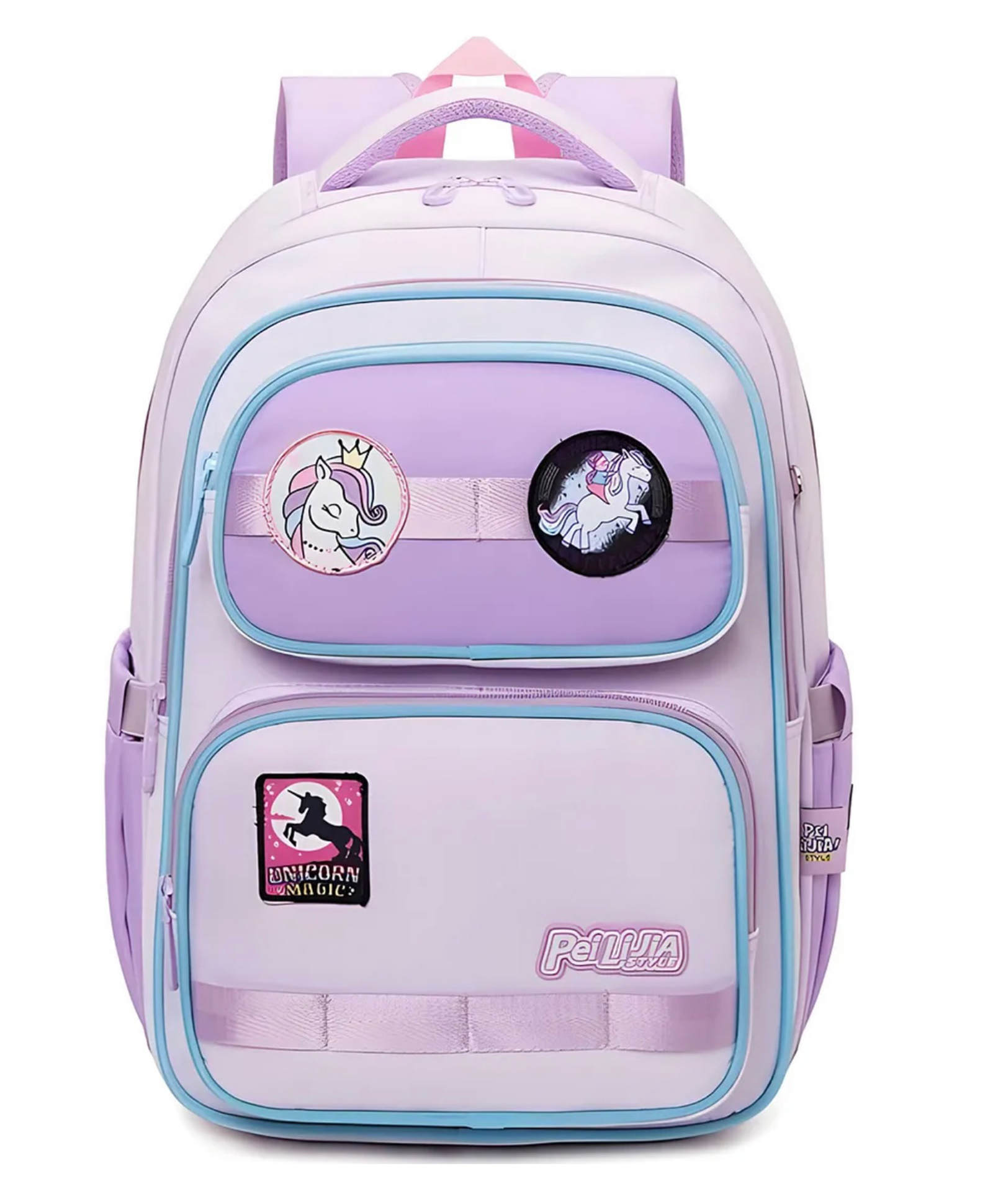 ARCADE TOYS Unicorn Theme Backpack for Kids Stylish Durable Water Resistant Backpack- School Bag,College Bag, Office Bagpack, Travel Backpack- Pack of 1-Color Lavender - 16 Inch-image-6