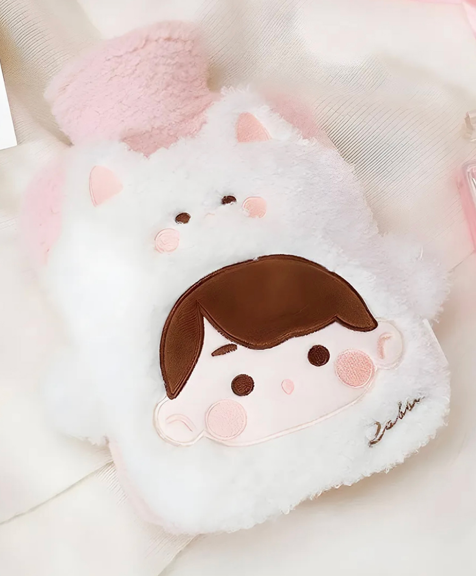 ARCADE TOYS Hot Water Bottle with Plush Cover 1000 ml Rubber Heating Bag for Pain Relief, Belly Cramps, Winter Warmth, Foot Warmer & Bed Use (Colour May Vary)-image-41