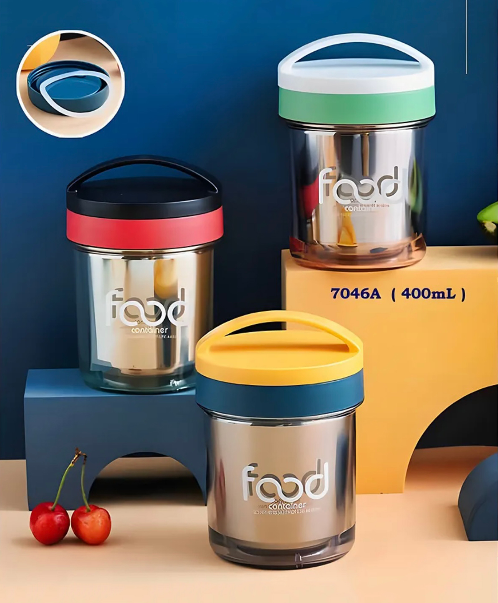 ARCADE TOYS Insulated Lunch Box Single Layer Stainless Steel Lunch Box for Kids Adults Portable Lunch Box 400 ml Colormay Vary-picture-23