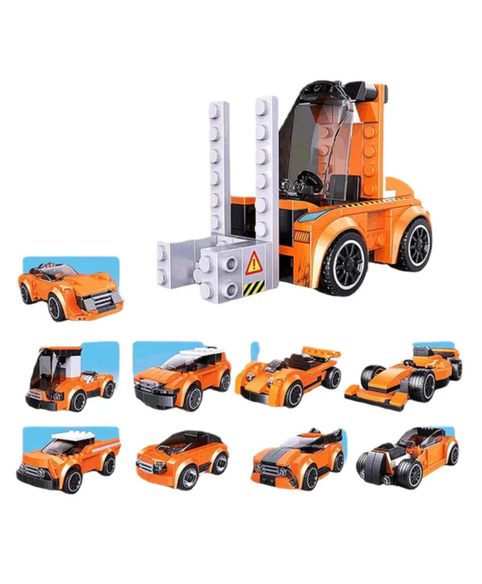 YAMAMA Multificence Forklift Car Bricks Building Blocks Toys For Kids Fun Educational Learning Bricks Blocks Kids Toys 169+ Pieces Multicolor-image-44