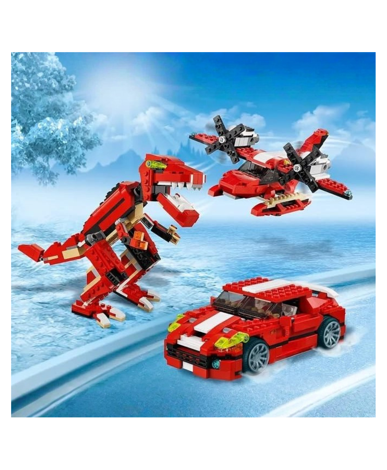 YAMAMA 3 in 1 Architect Bricks Building Blocks Toys For Kids With Dinosaur, Car, Sea Plane Models Fun Educational Learning Bricks Blocks Kids Toys 278+ Pieces Multicolor-picture-11