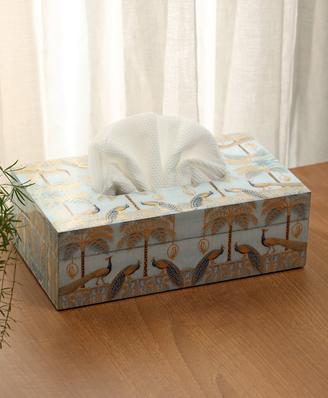 DULI Enamel Coated Handmade Tissues and Napkin Holder in MDF Wood for Home Office or Dining Table-picture-29