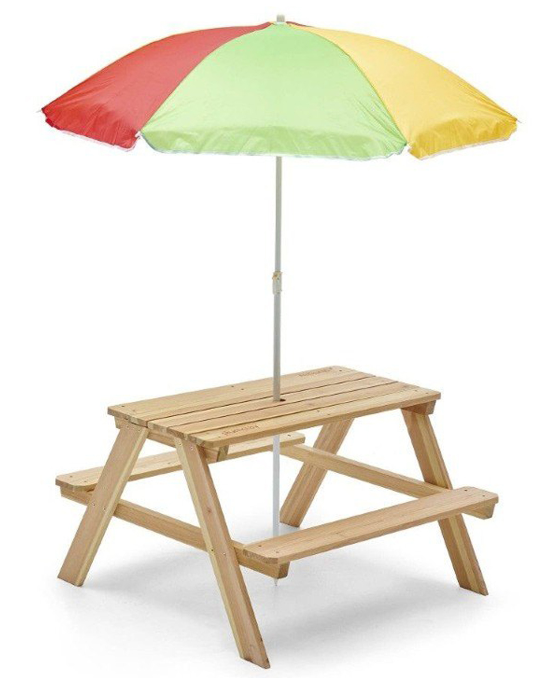 plum toys Plum Rectangular Picnic table with Parasol (Natural)-picture-22