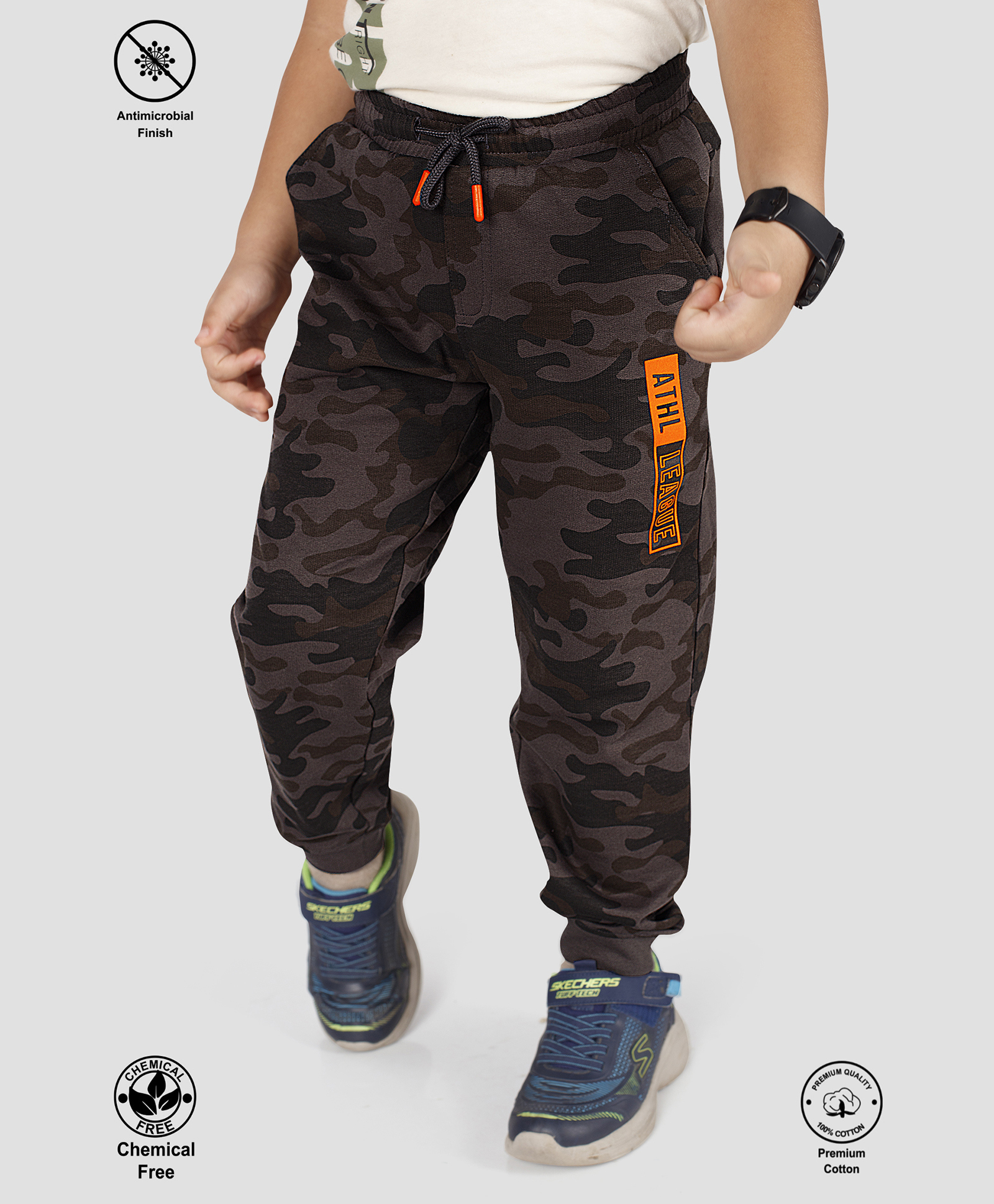 TRESNOVA 100% Premium Cotton Knit Camouflage Printed Track Pants - Multi Colour-picture-21