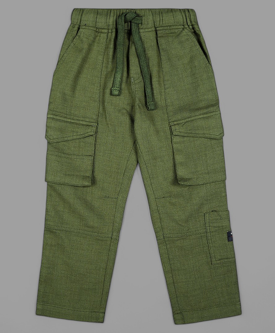 Actuel Cotton Woven Solid Cargo Trouser - Olive Green-image-45