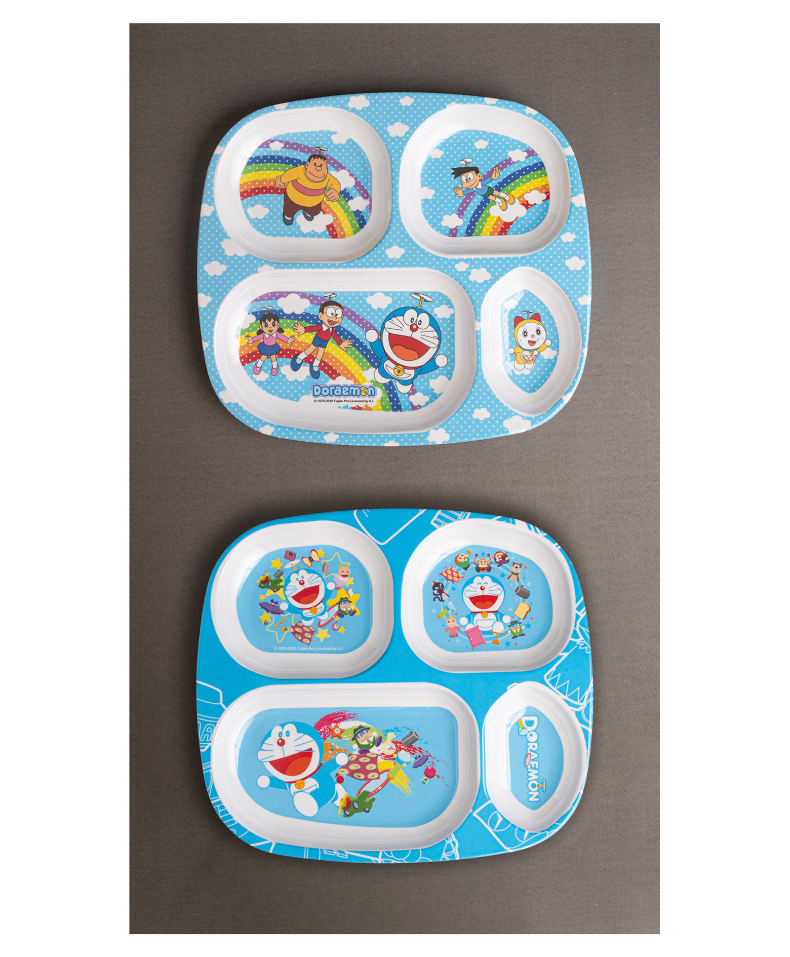 Superware Melamine Kids Partition Plate - Doraemon Rainbow & Gadgets (Set Of 2) - T382-picture-23