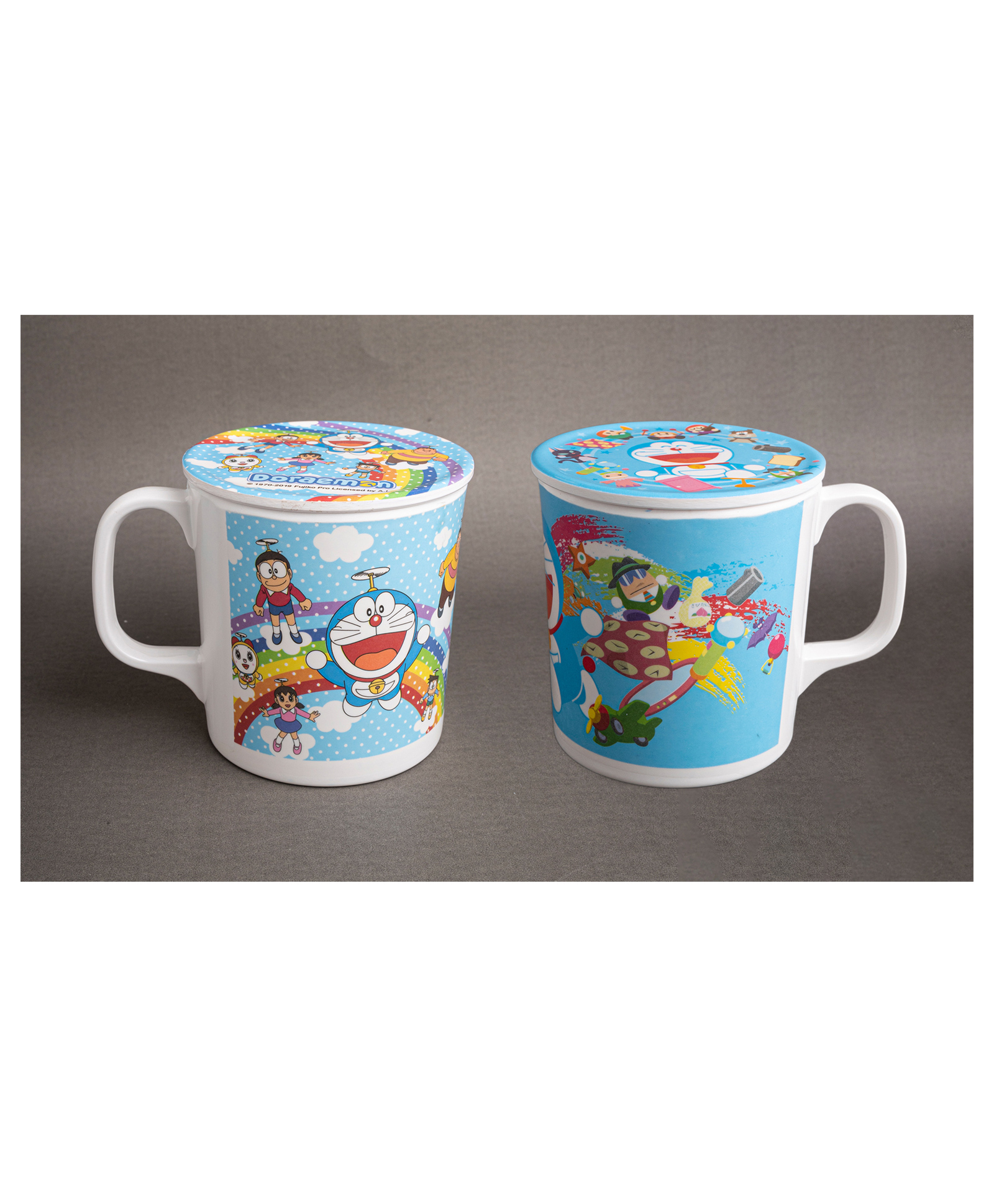 Superware Melamine Kids Mug With Lid - Doremon Rainbow & Gadgets (Set of 2) - CL342 - 320 ml-image-46