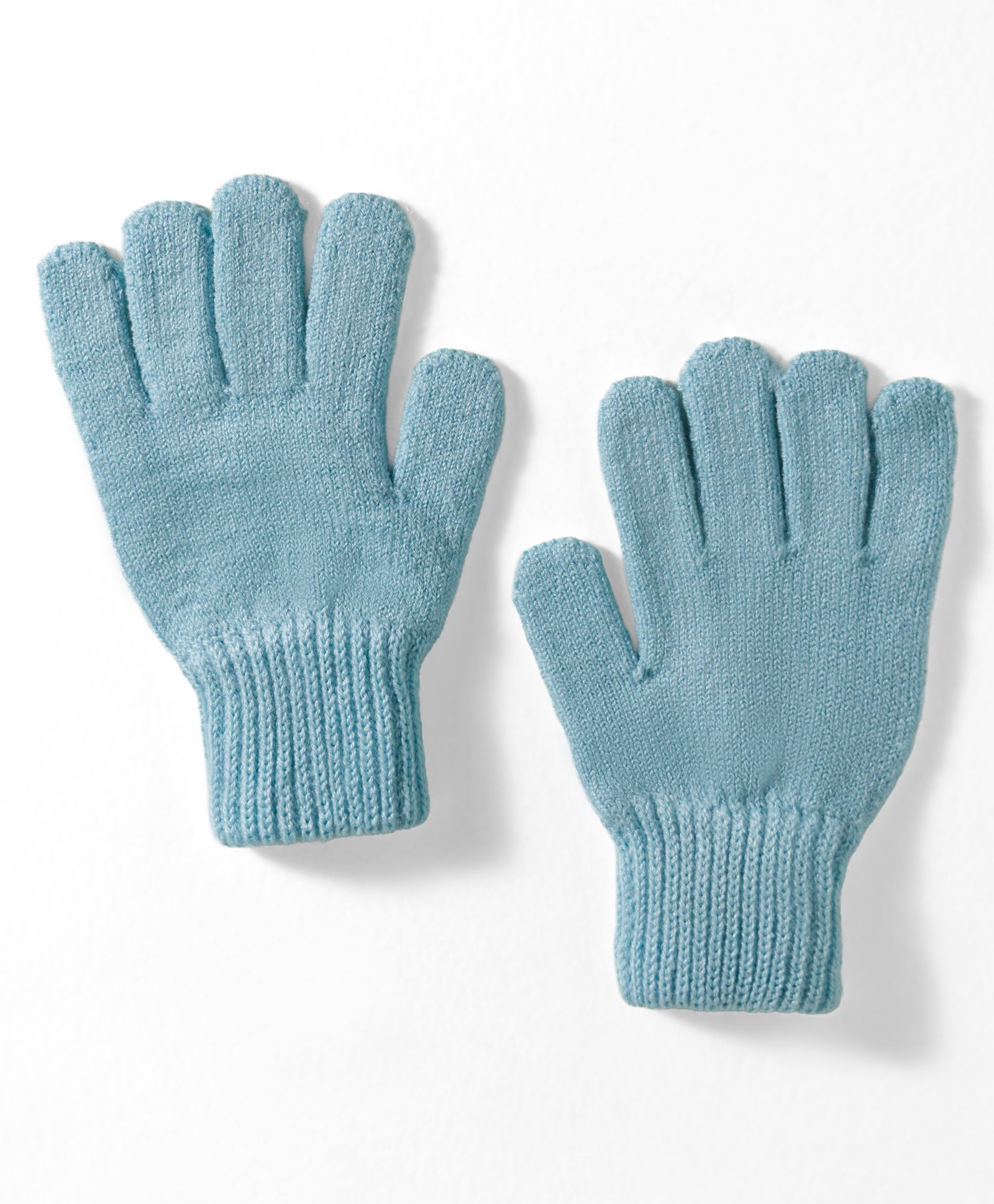 Model Knitted Solid Gloves - Light Blue-image-10