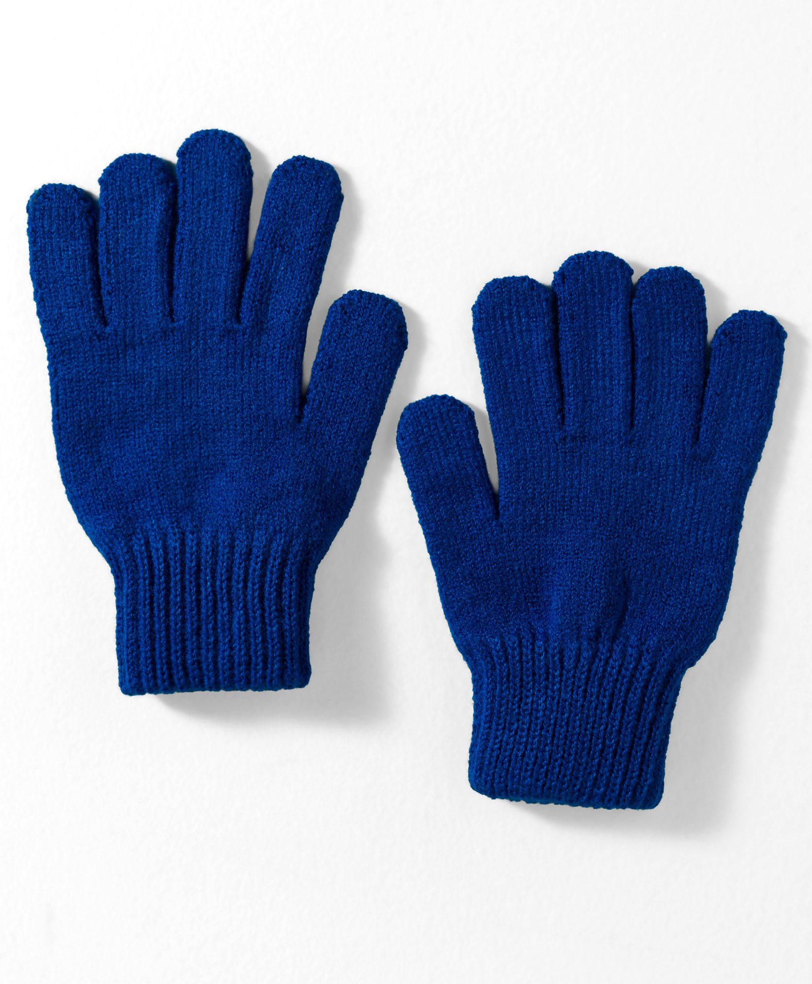 Model Knitted Solid Gloves - Blue-image-11