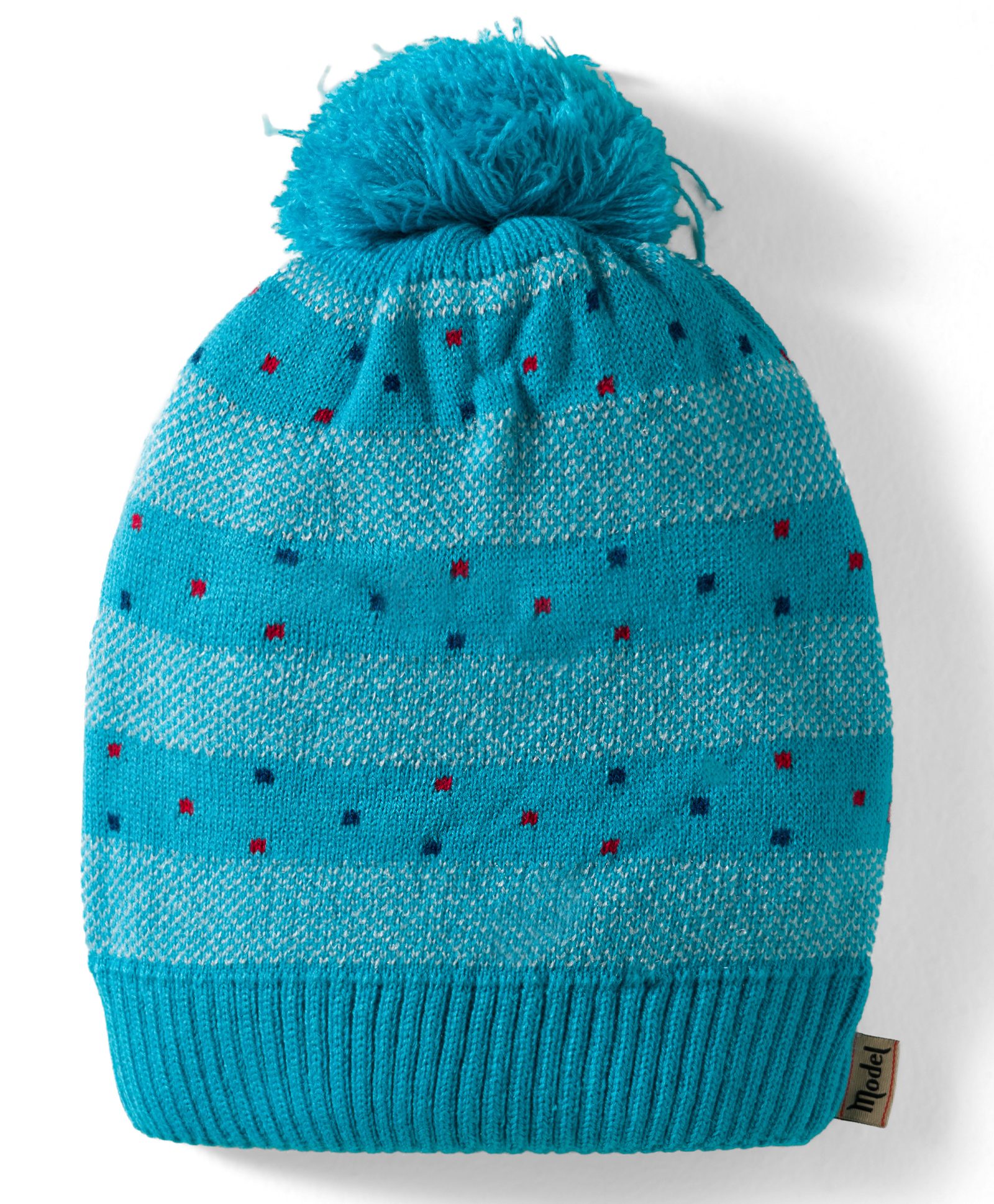 Model Knitted Striped Winter Cap Light Blue - Diameter 9 cm-picture-20