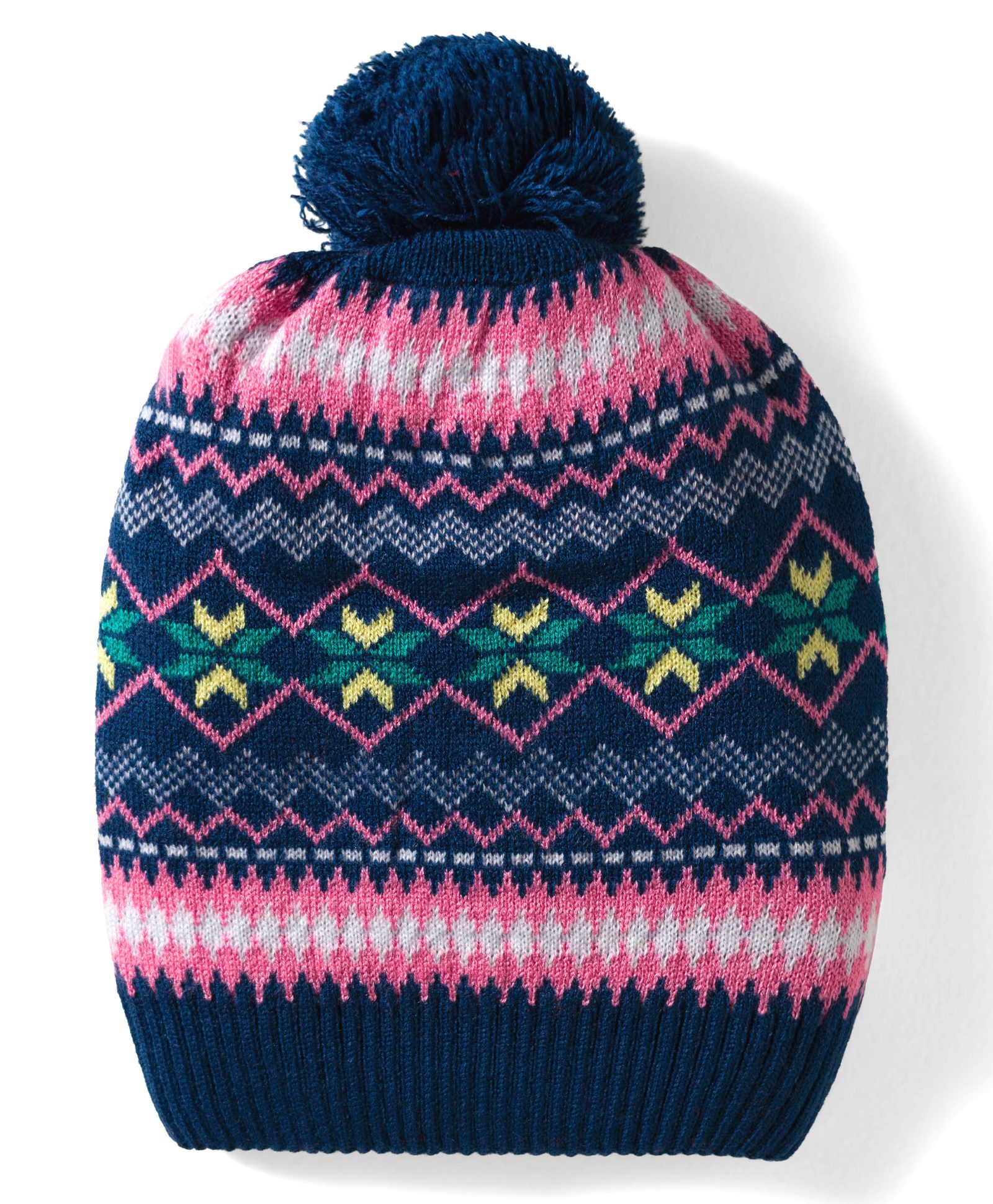 Model Knitted Designed Winter Cap Navy Blue - Diameter 9 cm-picture-34