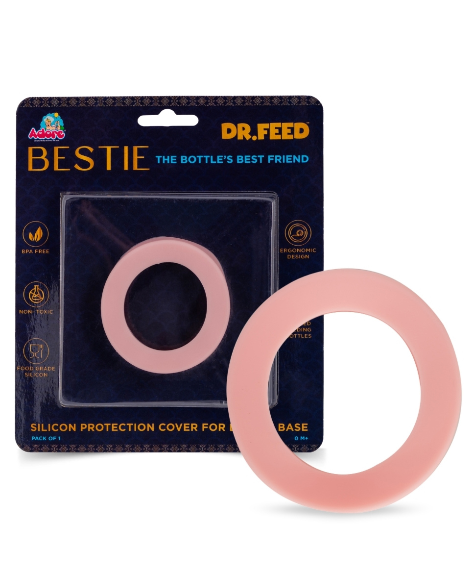 Adore Dr.Feed Bestie! The Silicon Base for Dr.Feed Wide Neck Bottles- Baby Pink- Pack of 2-image-13