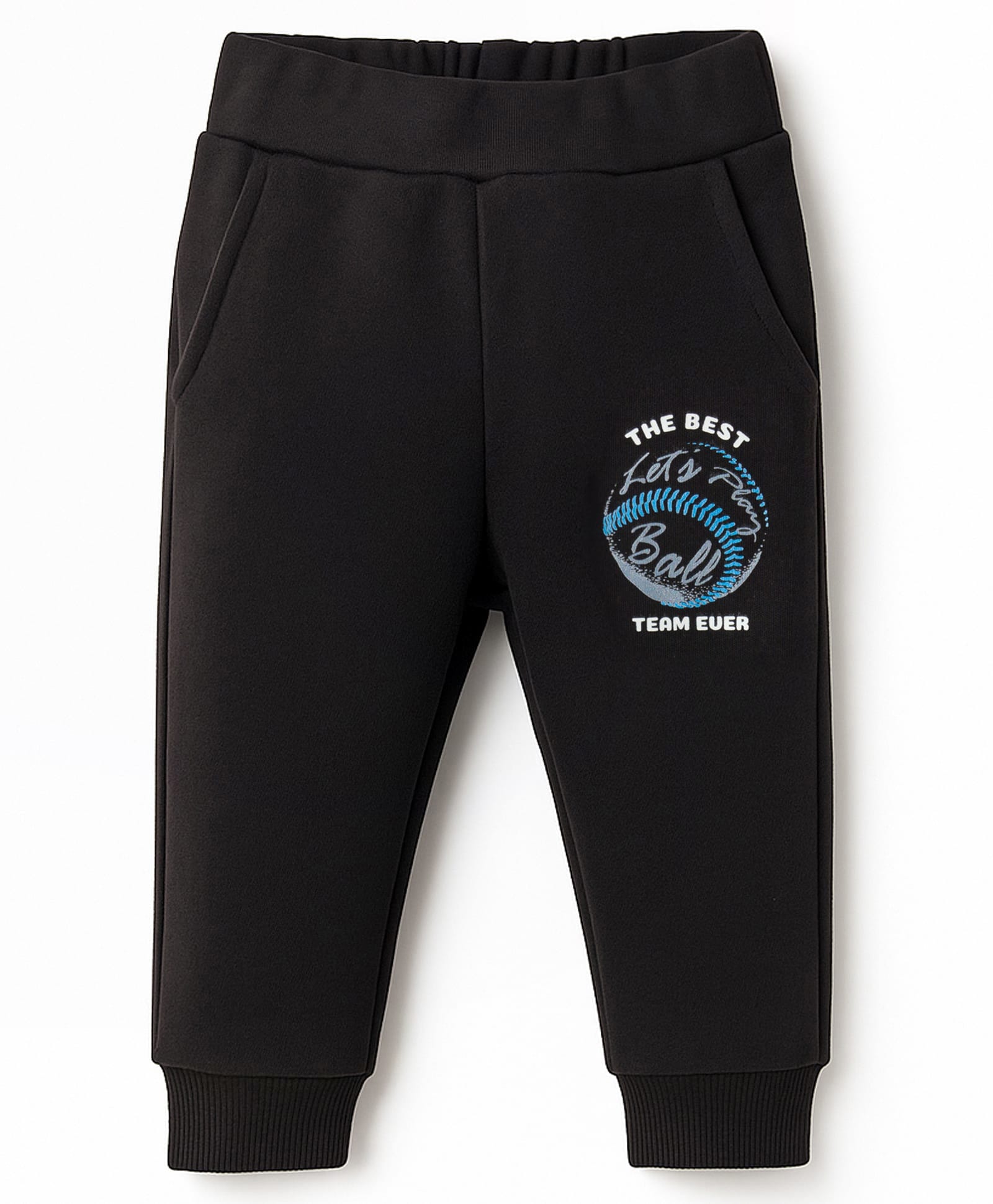 Zero Interlock Knit Full Length Lounge Pant with Text Graphic - Black-picture-17