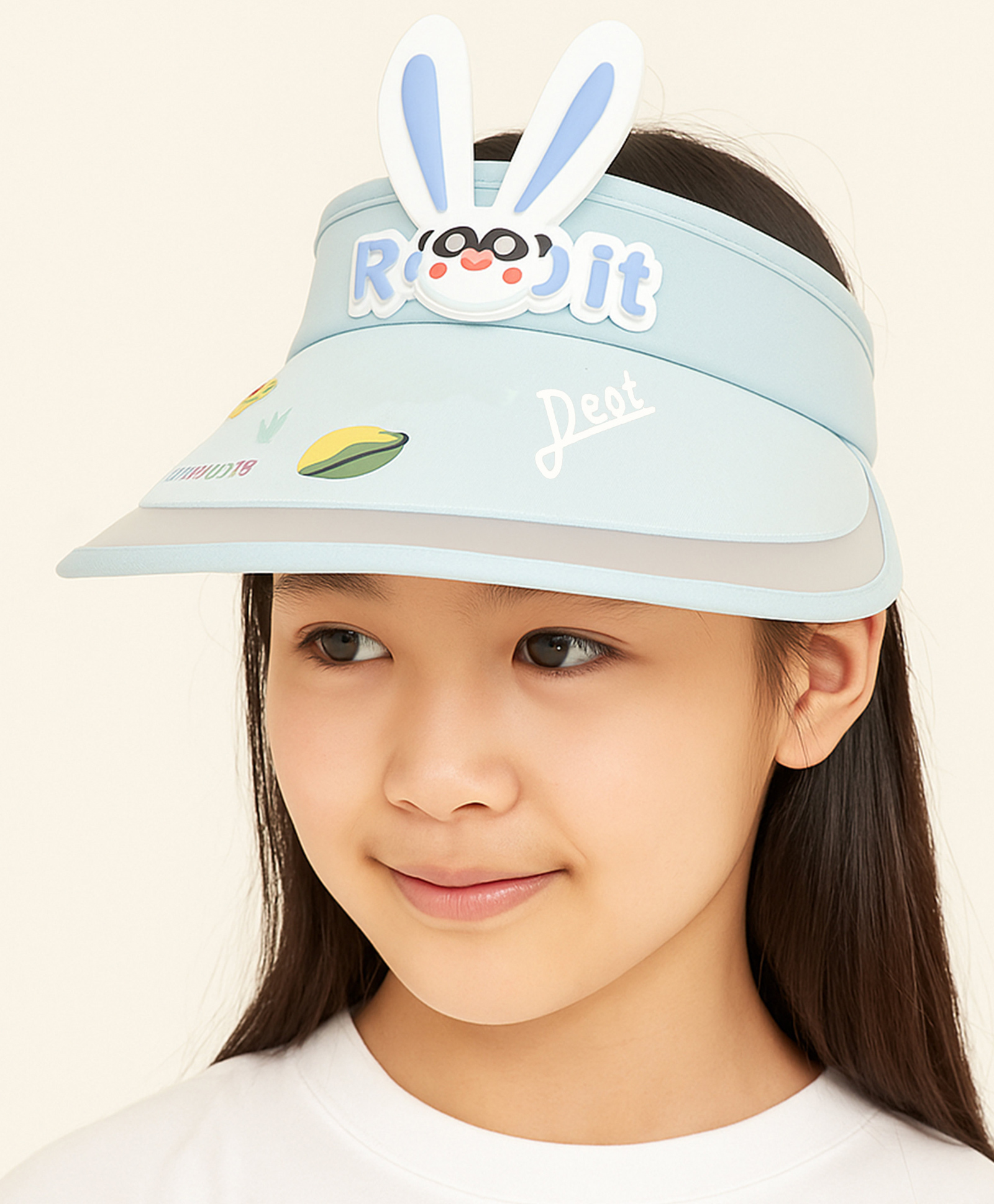 Bembika Bunny Designed & Ear Applique Detailed Sun Visor - Light Blue - Circumference - 47 Cm-picture-17