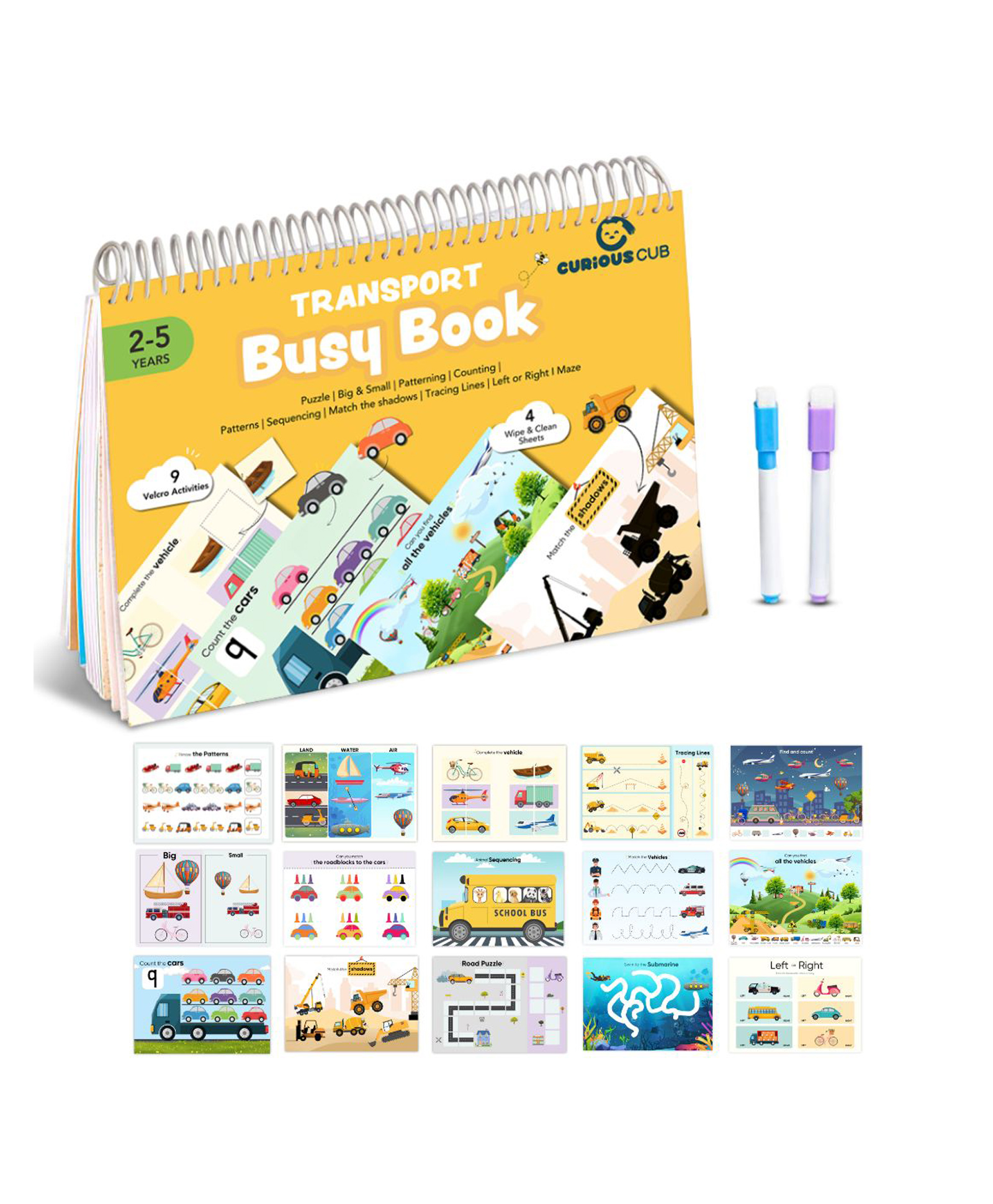 curious cub Montessori Busy Book Transport English-picture-3