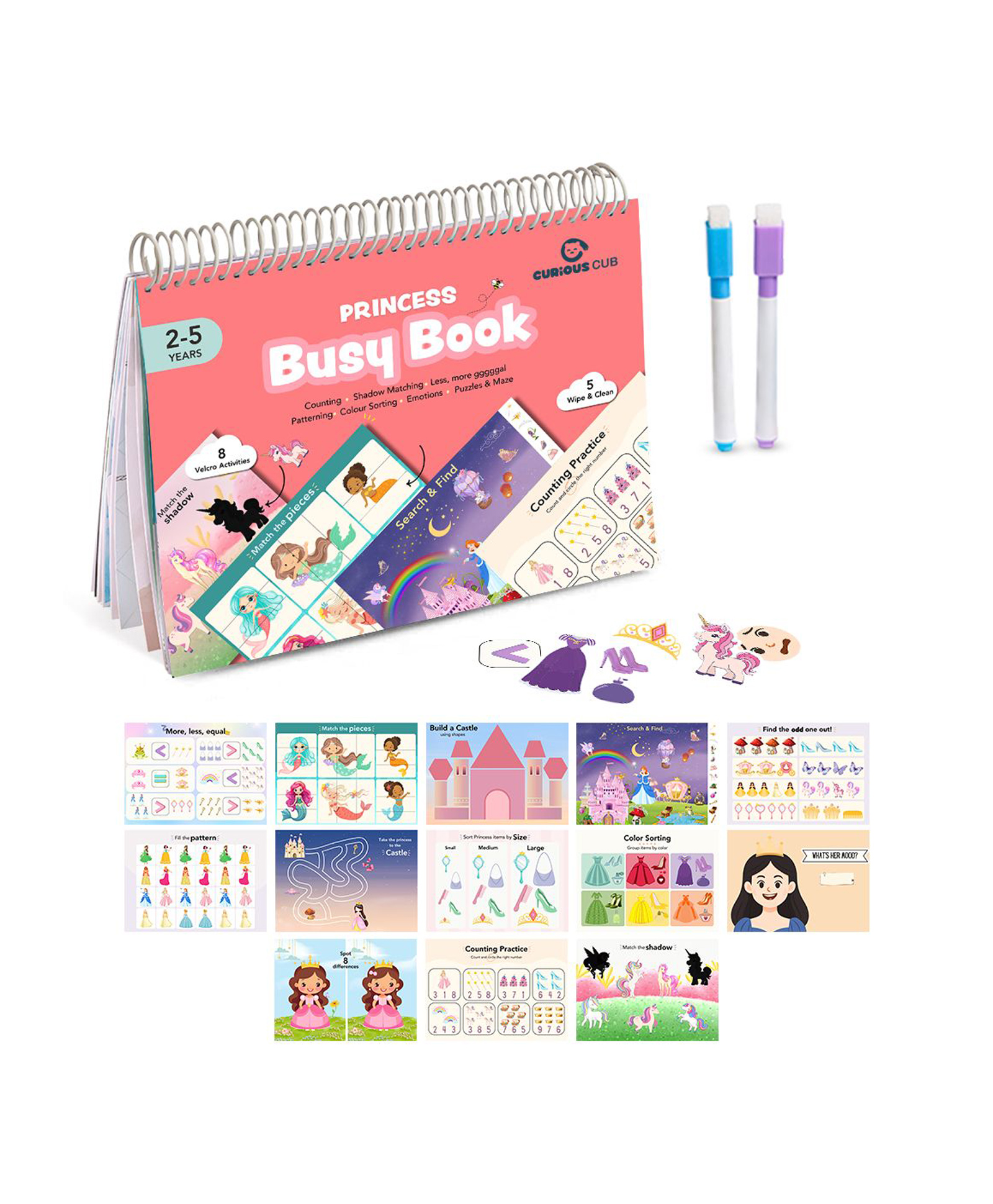curious cub Montessori Princess Busy Book-picture-4