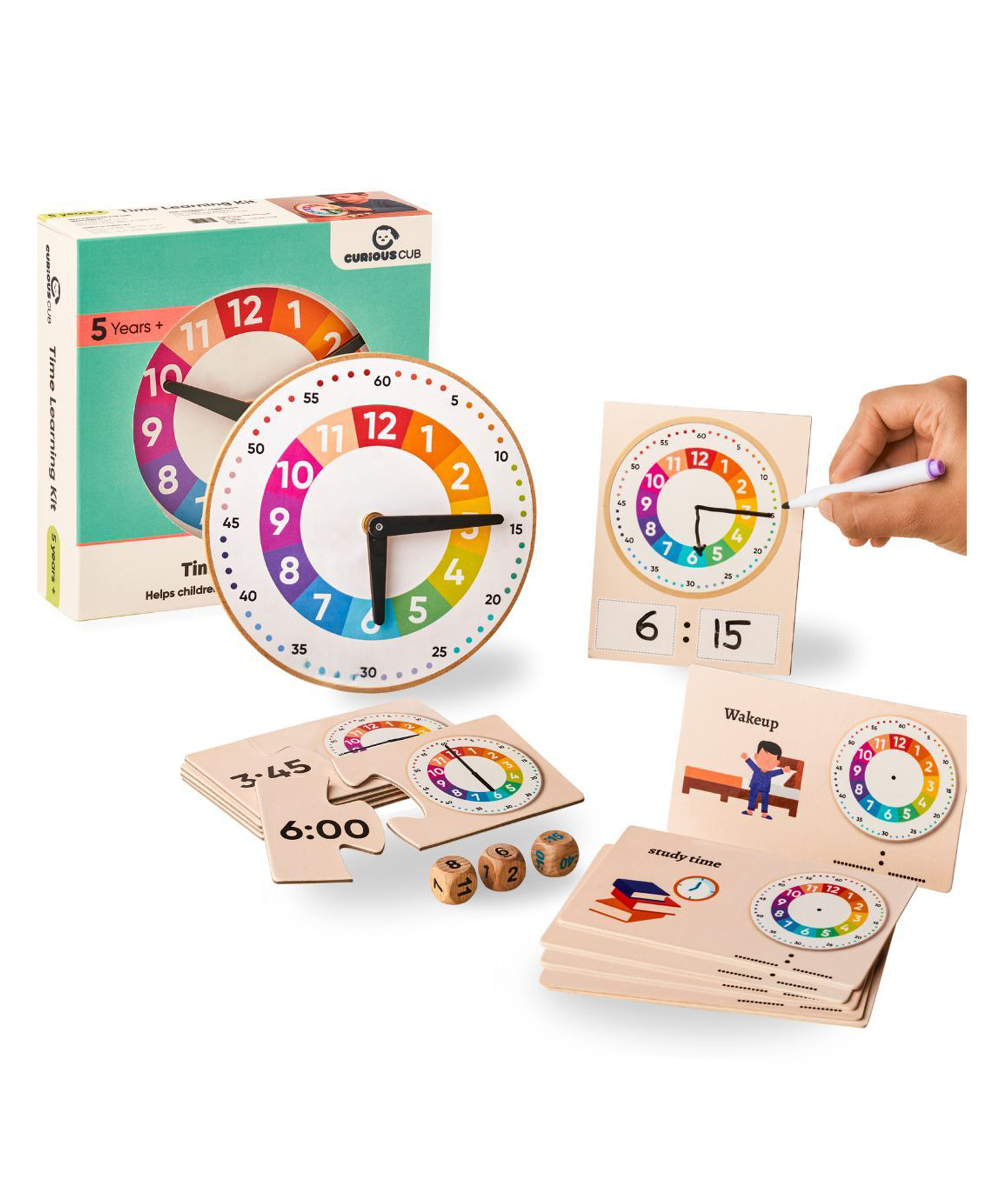 Curious Cub Learning Clock for Kids | Educational Toys-picture-15