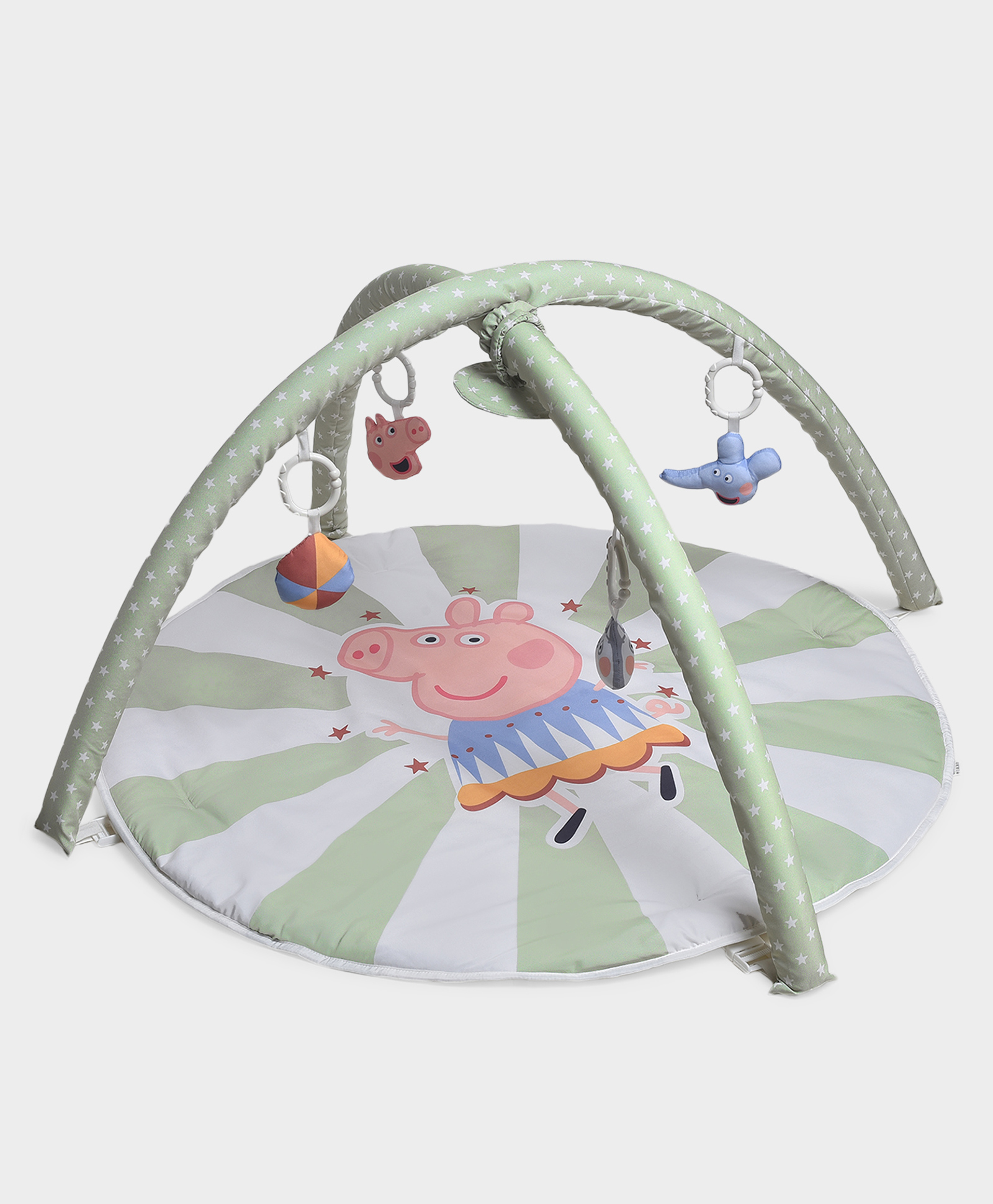 Mi Arcus Peppa Pig Theme Baby Play Gym Mat with Hanging Toys, Tummy Time Activity Play Mat with Detachable Toys 0-6 Month 90x90 cm-image-7