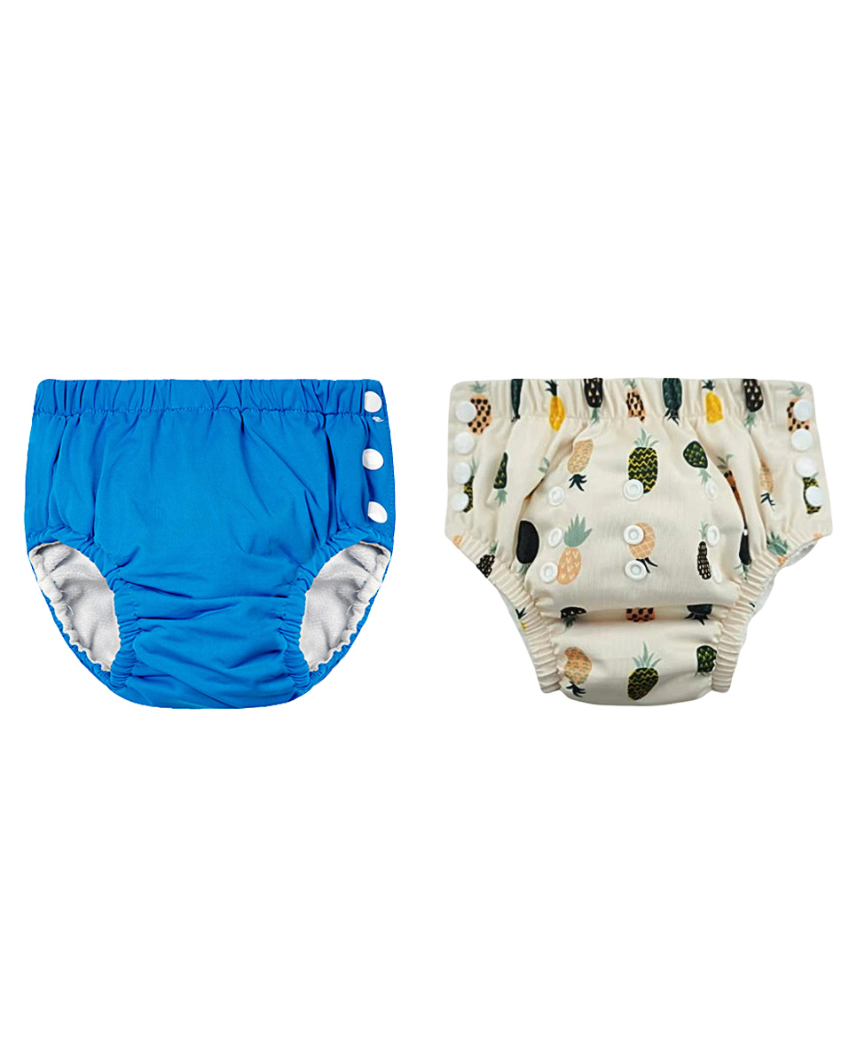 Chinmay Kids Reusable Swim Diaper Pants Pack of 2 Soft Adjustable and Leak-Proof Unisex Swimming Pool Wear for Infant Boys and Girls