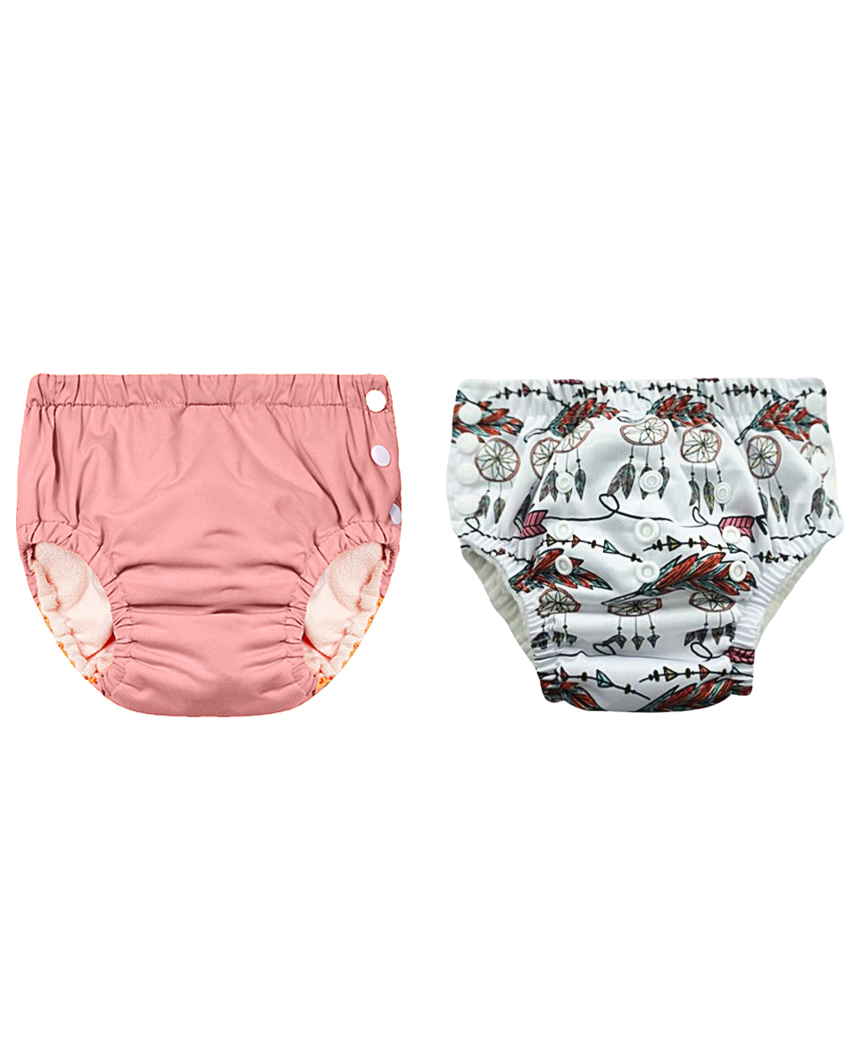 Chinmay Kids Reusable Swim Diaper Pants Pack of 2 Soft Adjustable and Leak-Proof Unisex Swimming Pool Wear for Infant Boys and Girls