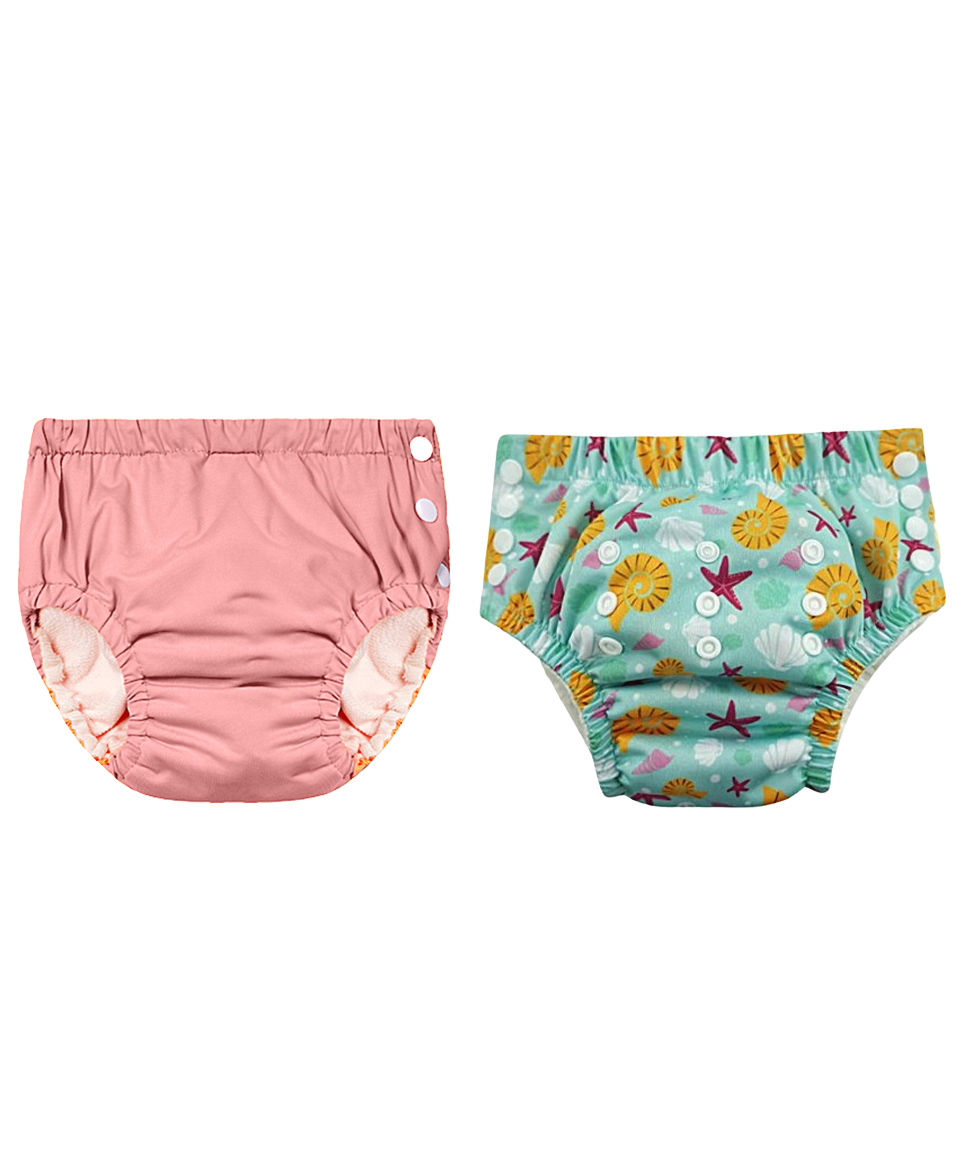 Chinmay Kids Reusable Swim Diaper Pants Pack of 2 Soft Adjustable and Leak-Proof Unisex Swimming Pool Wear for Infant Boys and Girls