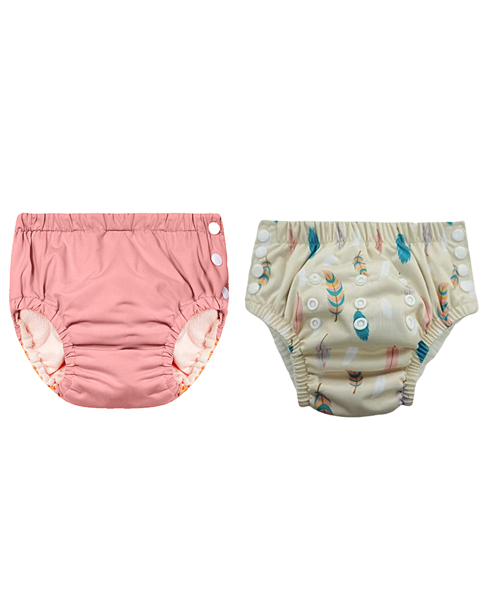 Chinmay Kids Reusable Swim Diaper Pants Pack of 2 Soft Adjustable and Leak-Proof Unisex Swimming Pool Wear for Infant Boys and Girls