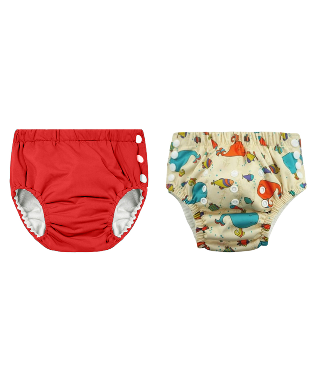 Chinmay Kids Reusable Swim Diaper Pants Pack of 2 Soft Adjustable and Leak-Proof Unisex Swimming Pool Wear for Infant Boys and Girls-image-4