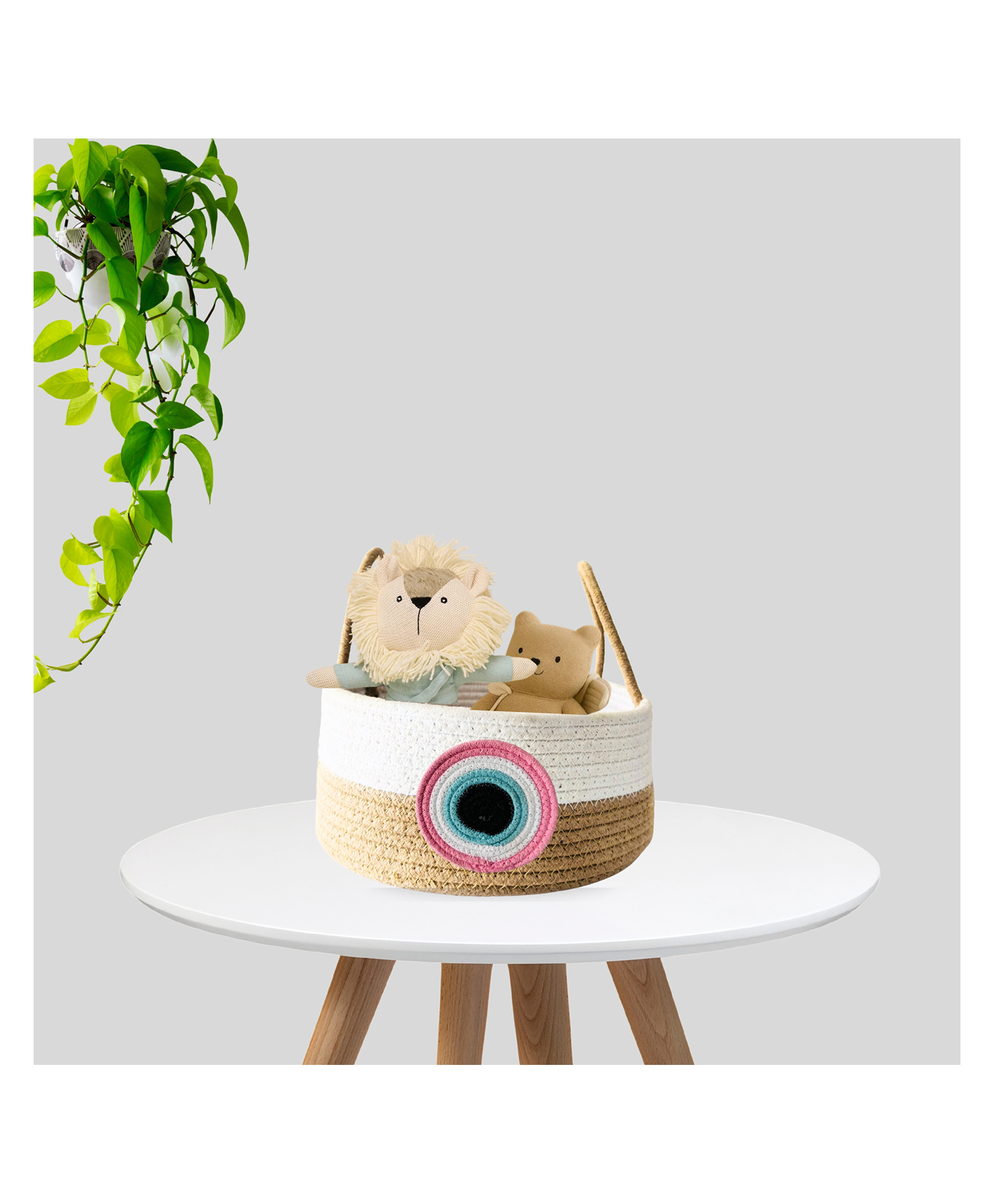 JASMEY HOMES Premium Cotton Evil Eye Hamper Basket Perfect for Birthday Gifting , Baby Shower & Festival Return Gifting-picture-17