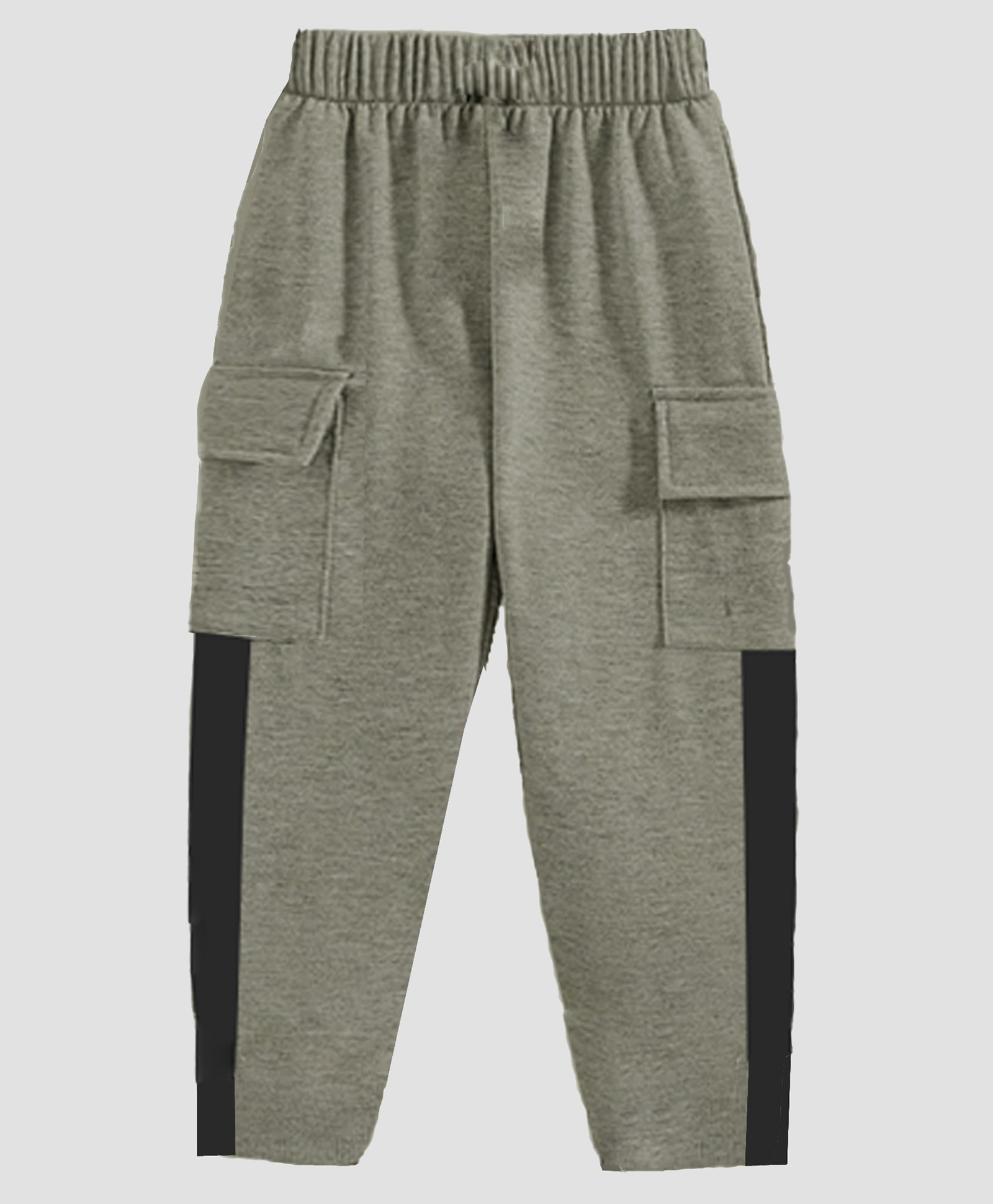 hrit Kiwi Cotton Knit Colour Blocked Lounge Pant - Grey-picture-18