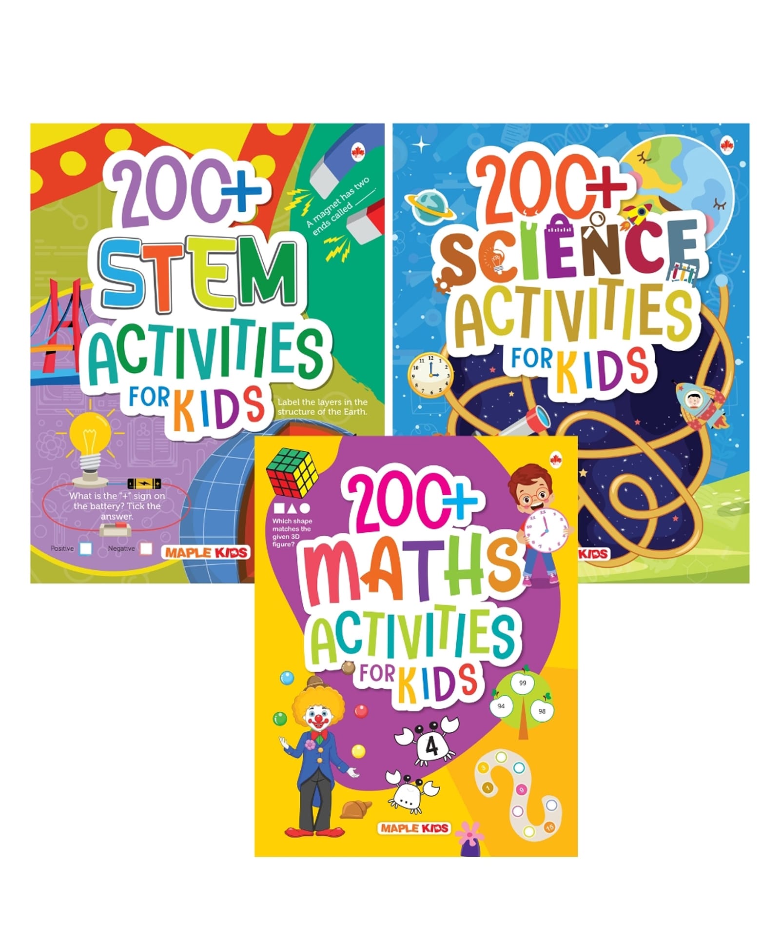 STEM, Science, Maths Set of 3 Activity Books - English-image-41