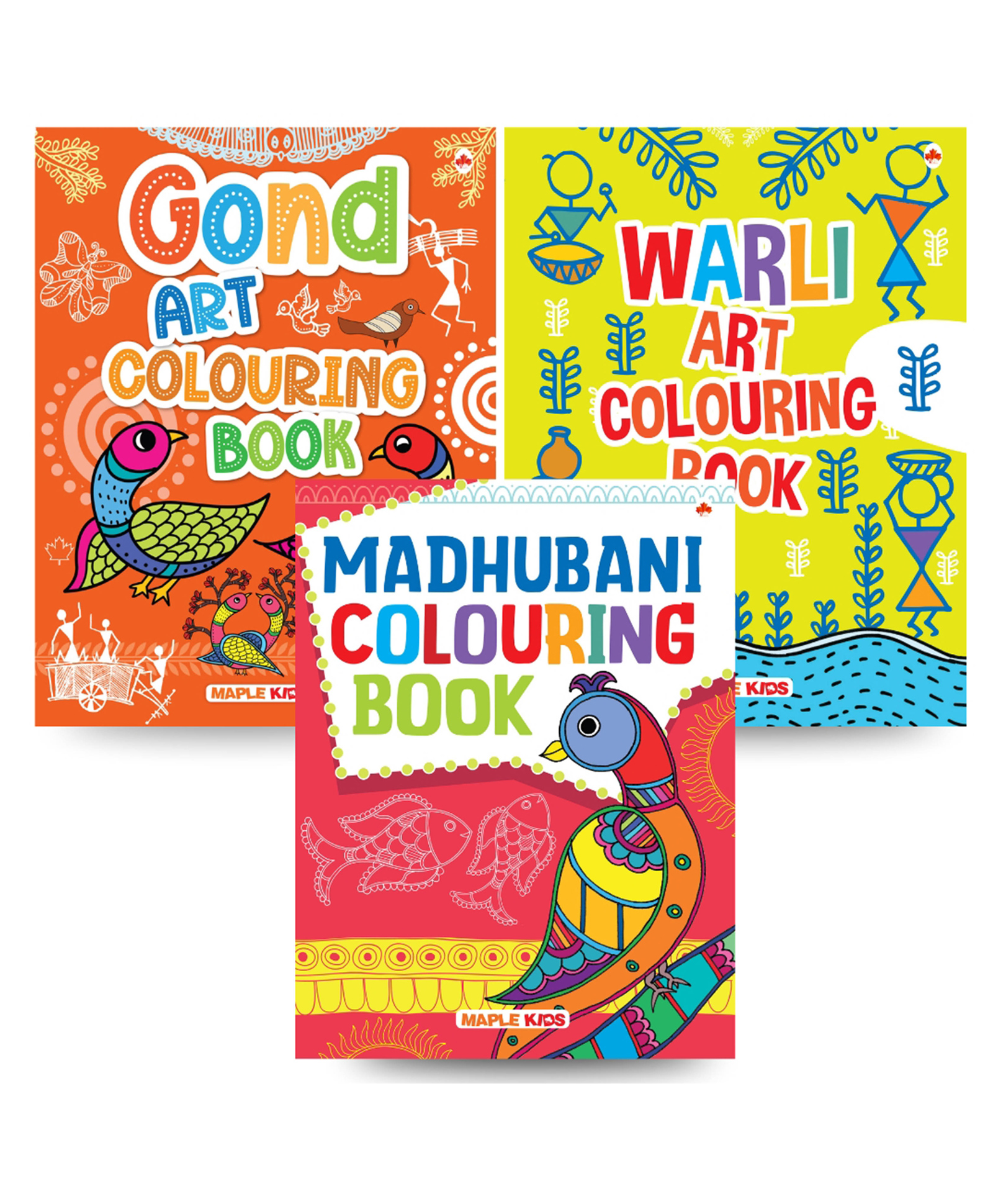 Colouring Books Warli, Gond, Madhubani Set of 3 Books- English-image-41