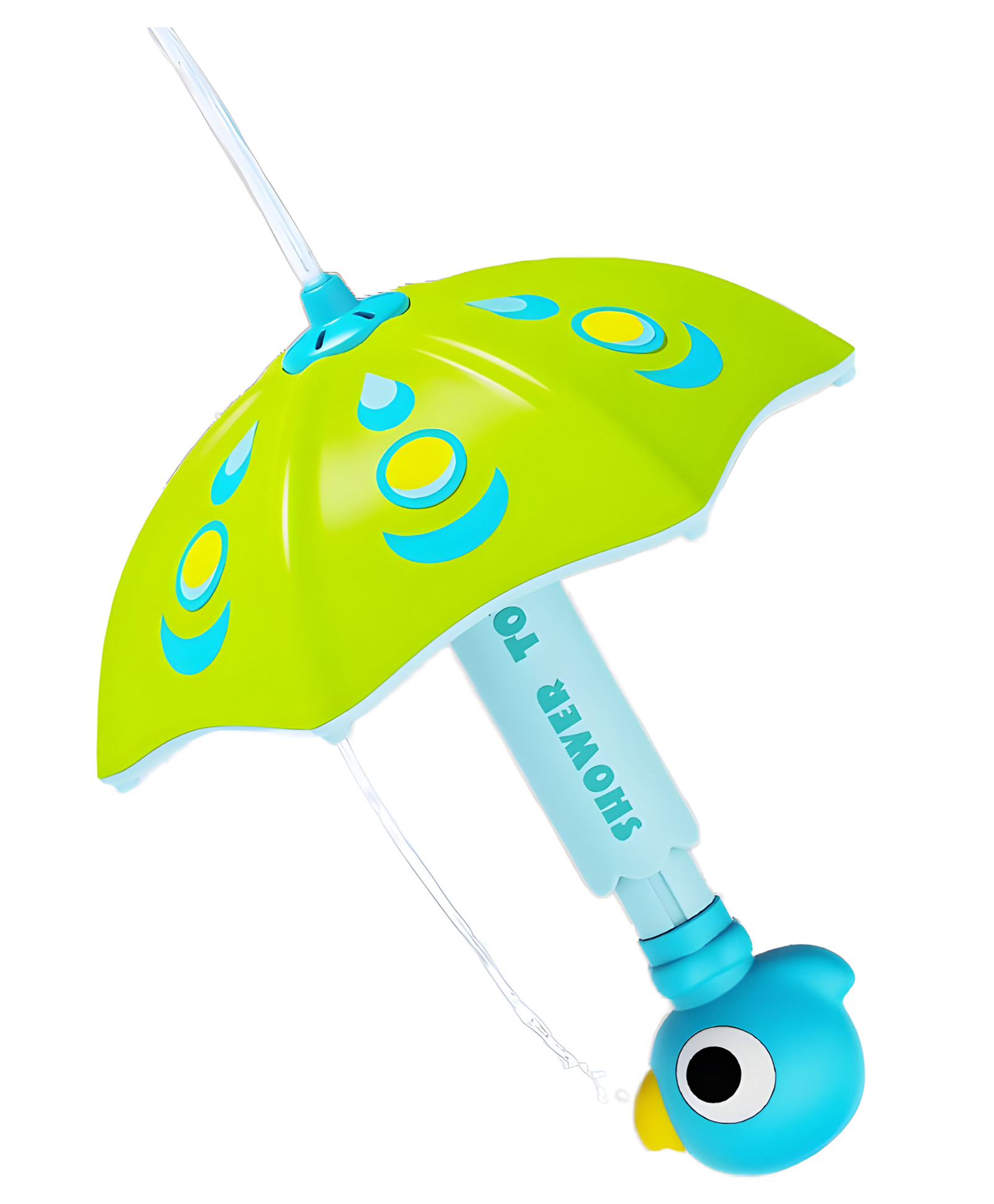 NEGOCIO Water Gun Umbrella Parent Child Interactive Cartoon Baby Bath Rain Umbrella Rotation Shower Toy- Pack of 1 - Green