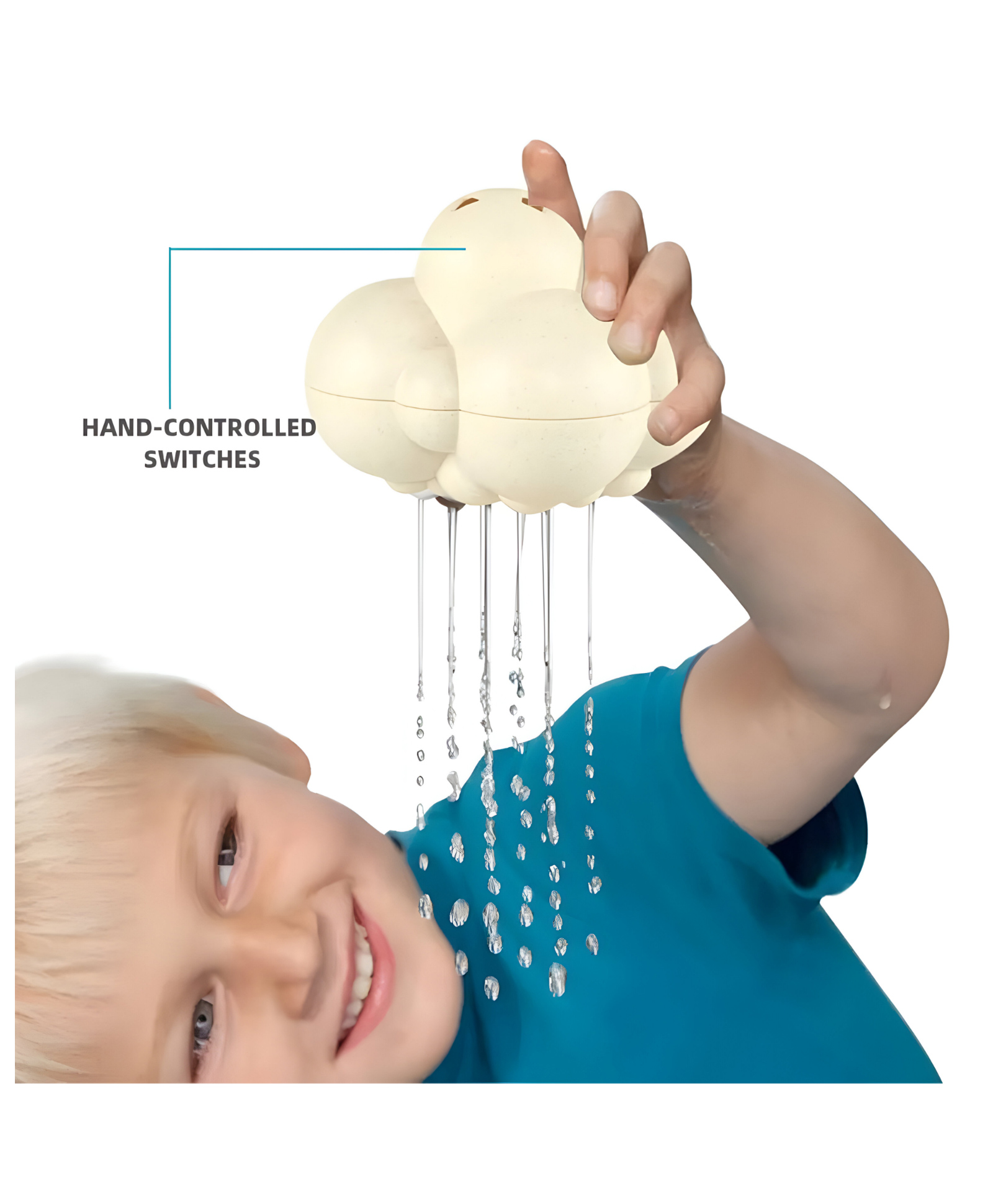 NEGOCIO Raining Cloud Shape Watering Play Water Baby Bath Tub Early Education Toy - Pack of 1