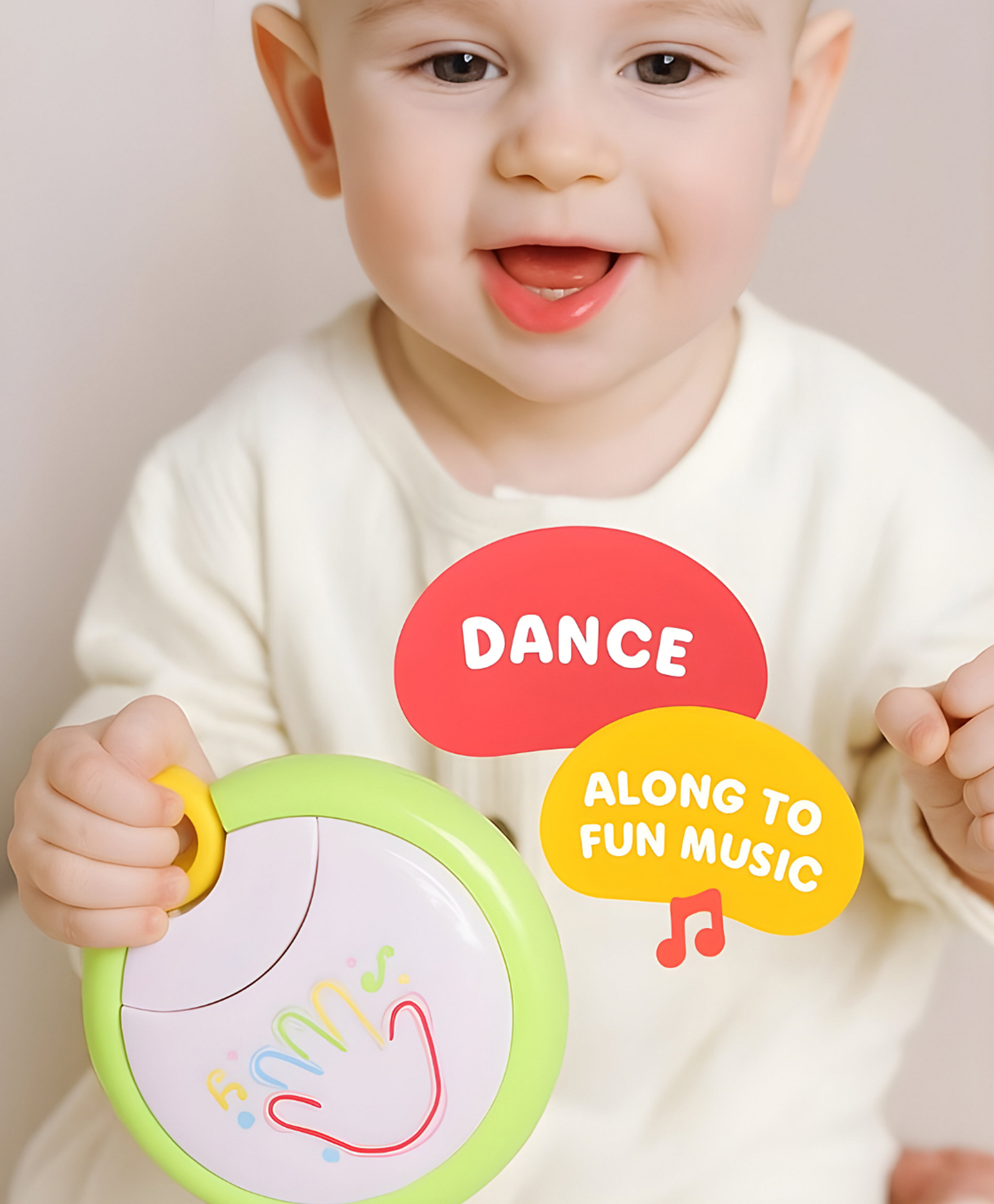 NEGOCIO Baby Musical Electronic Toy with Lights Sounds Babies Light up Drum Toys for Early Hand Development- PACK OF 1-image-12