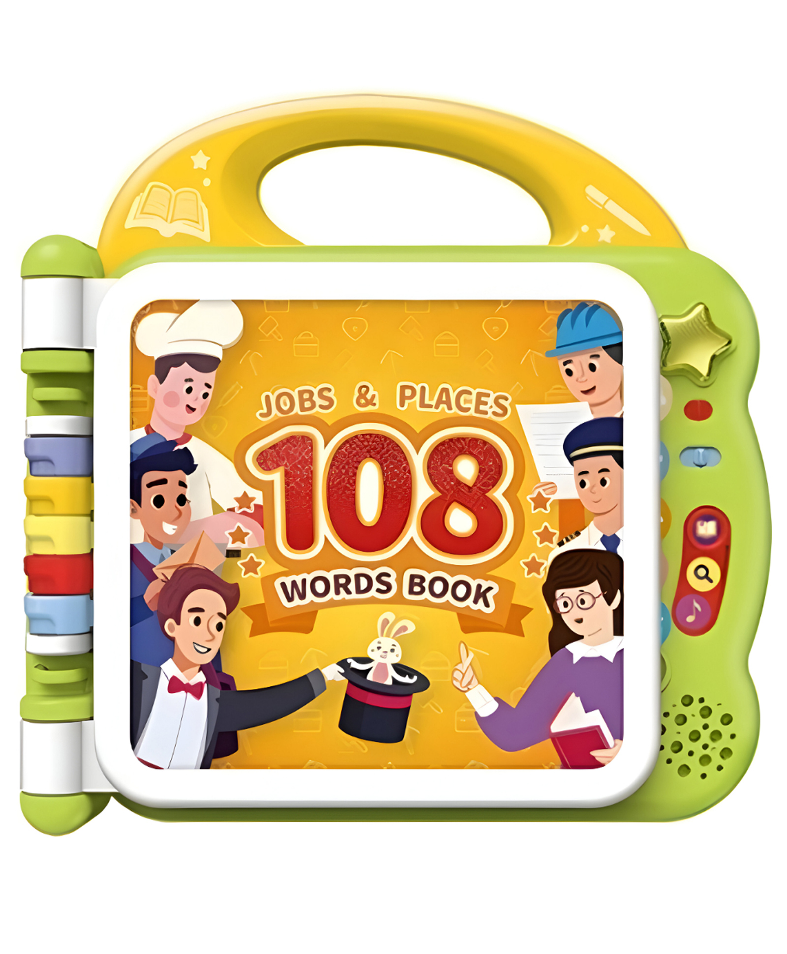 NEGOCIO Early Education Baby Toys Learning Machine Books Learn 108 Words Book With 3 Learning Modes Kids Books With Music Sound Jobs &places- Pack of 1-picture-16