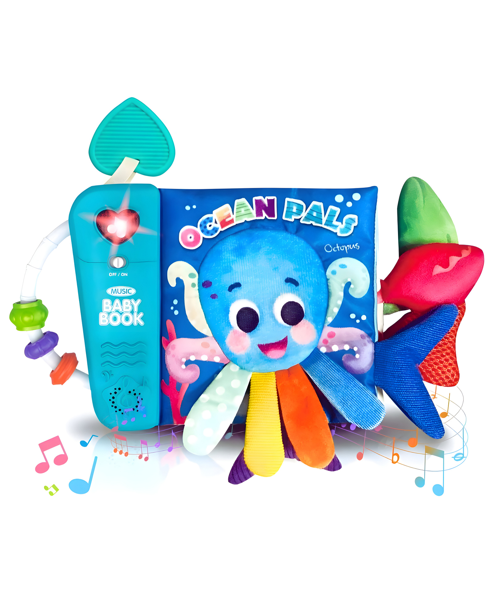 NEGOCIO Baby Musical Toys Newborn Montessori Toys for Babies Soft 3d Activity Cloth Tummy Time Book Infant Early Development Toy- Pack of 1-image-26